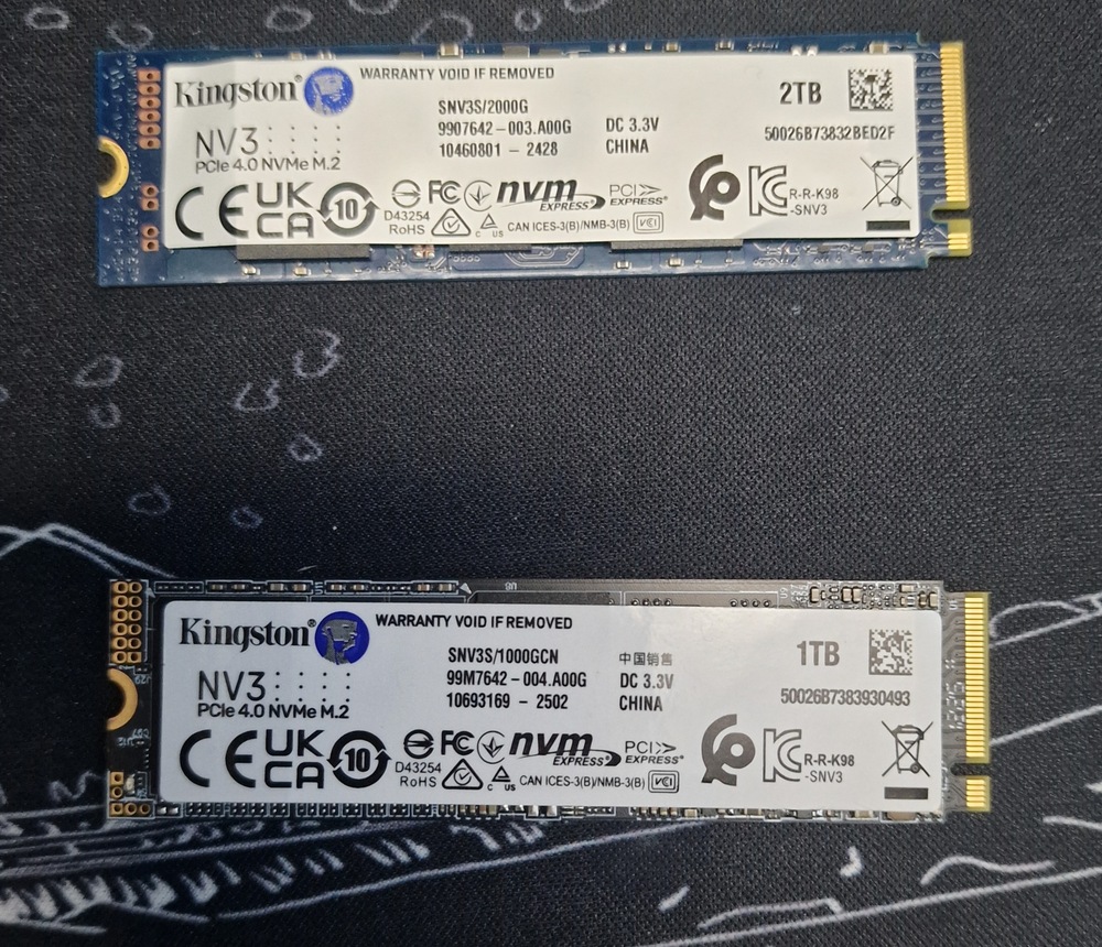 【新品・未開封】Kingston NV3 1TB NVMe M.2 SSD キングストン SSD NV3 1TB PCIe Gen4.0 x4 6,000MB/秒