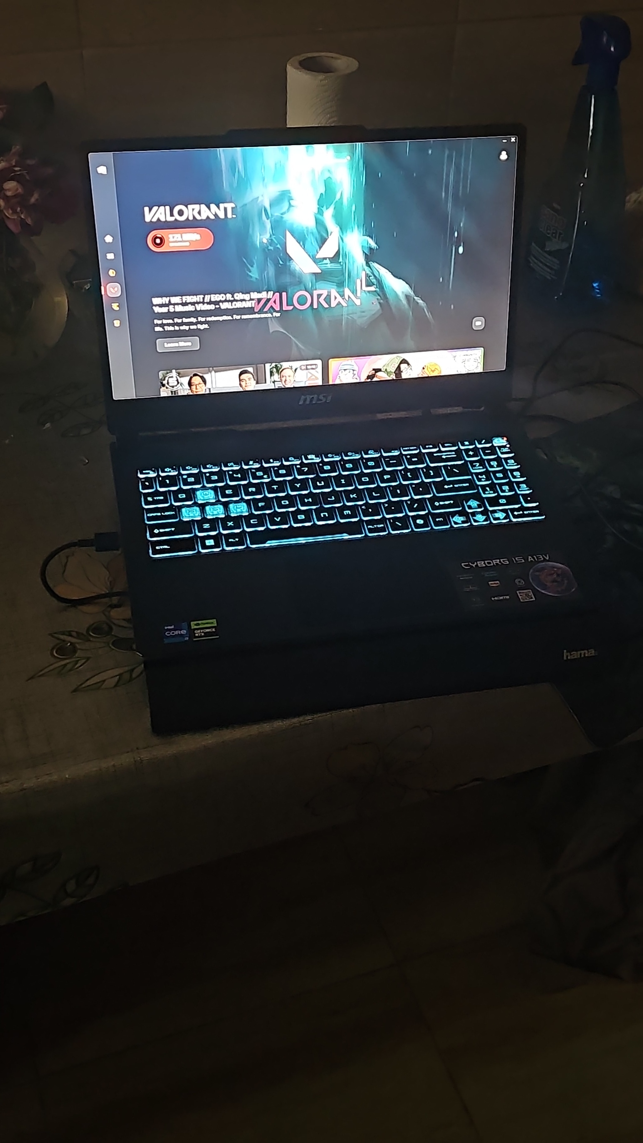 Laptop Gaming MSI Cyborg 15 A13VF cu procesor Intel® Core™ i7-13620H pana la 4.9GHz, 15.6'', IPS, 144Hz, 16GB DDR5 RAM, 1TB SSD, NVIDIA® GeForce RTX™ 4060 8GB GDDR6, No OS, Translucent Black