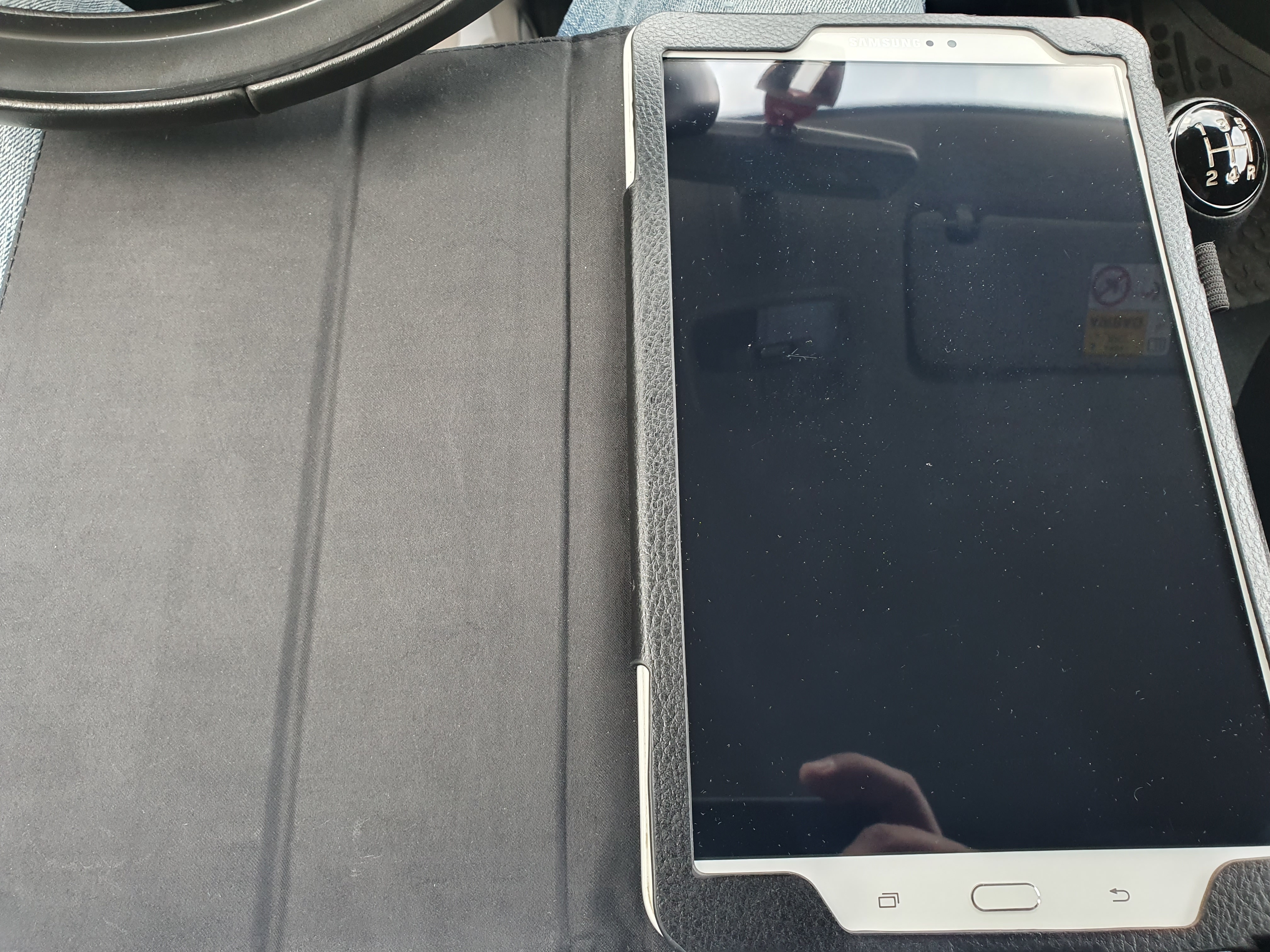 Husa flip cu stand pentru Samsung Galaxy Tab A 10.1 (2016), PU piele, inchidere magnetica, negru