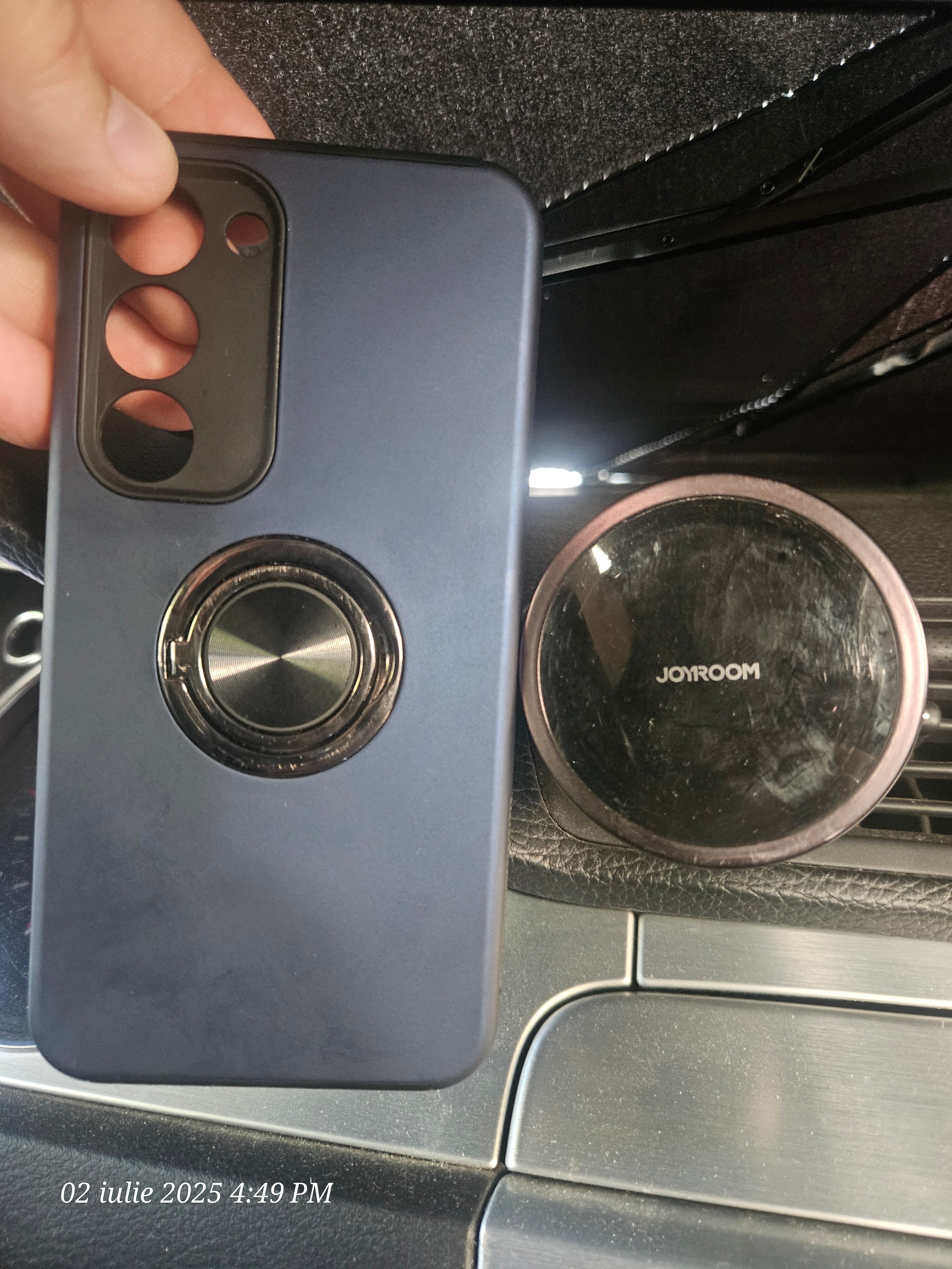 Husa pentru Samsung Galaxy S23, inel rotativ 360° si Kickstand, Protectie Militara Antisoc, cu disipare termica, Rosu