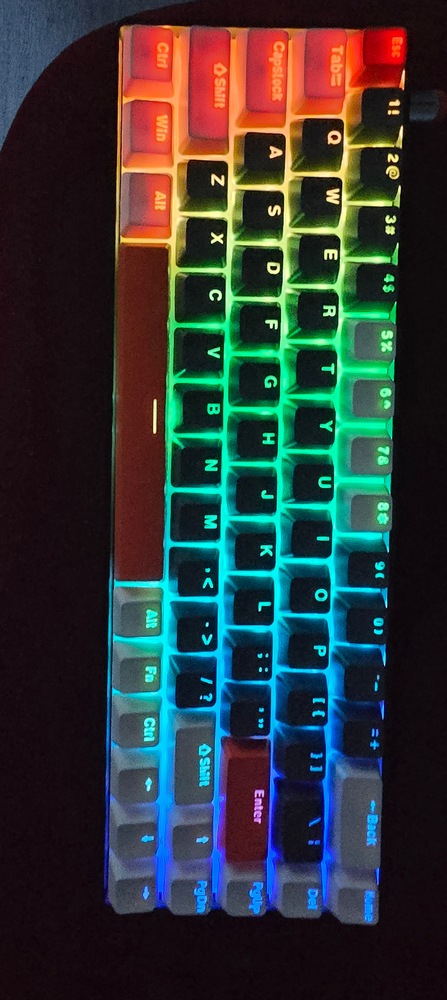 Tastatura Mecanica Compacta ZIYOULANG T8 60%, 68 Taste, RGB, Brown
