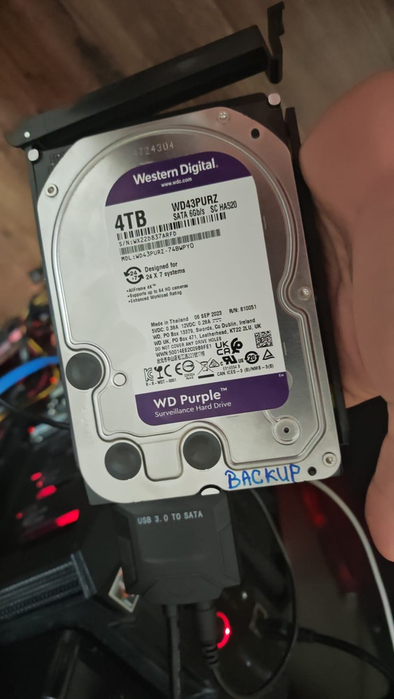 HDD WD Purple 4TB, 5400rpm, 256MB cache, SATA-III, 3.5