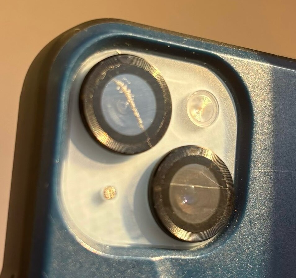 Folie Protectie Lentile Camera compatibila cu iPhone 14 / iPhone 14 Plus, CASEY STUDIOS™ MaxDefense+, Ultra HD, Protectie Profesionala Camere 3D, Anti Amprente, Anti Zgarieturi, Anti Socuri, Rosu