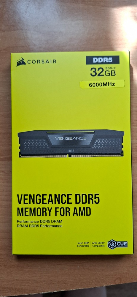 Memorie Corsair VENGEANCE®, 32GB (2x16GB), DDR5, AMD EXPO, 6000MHz