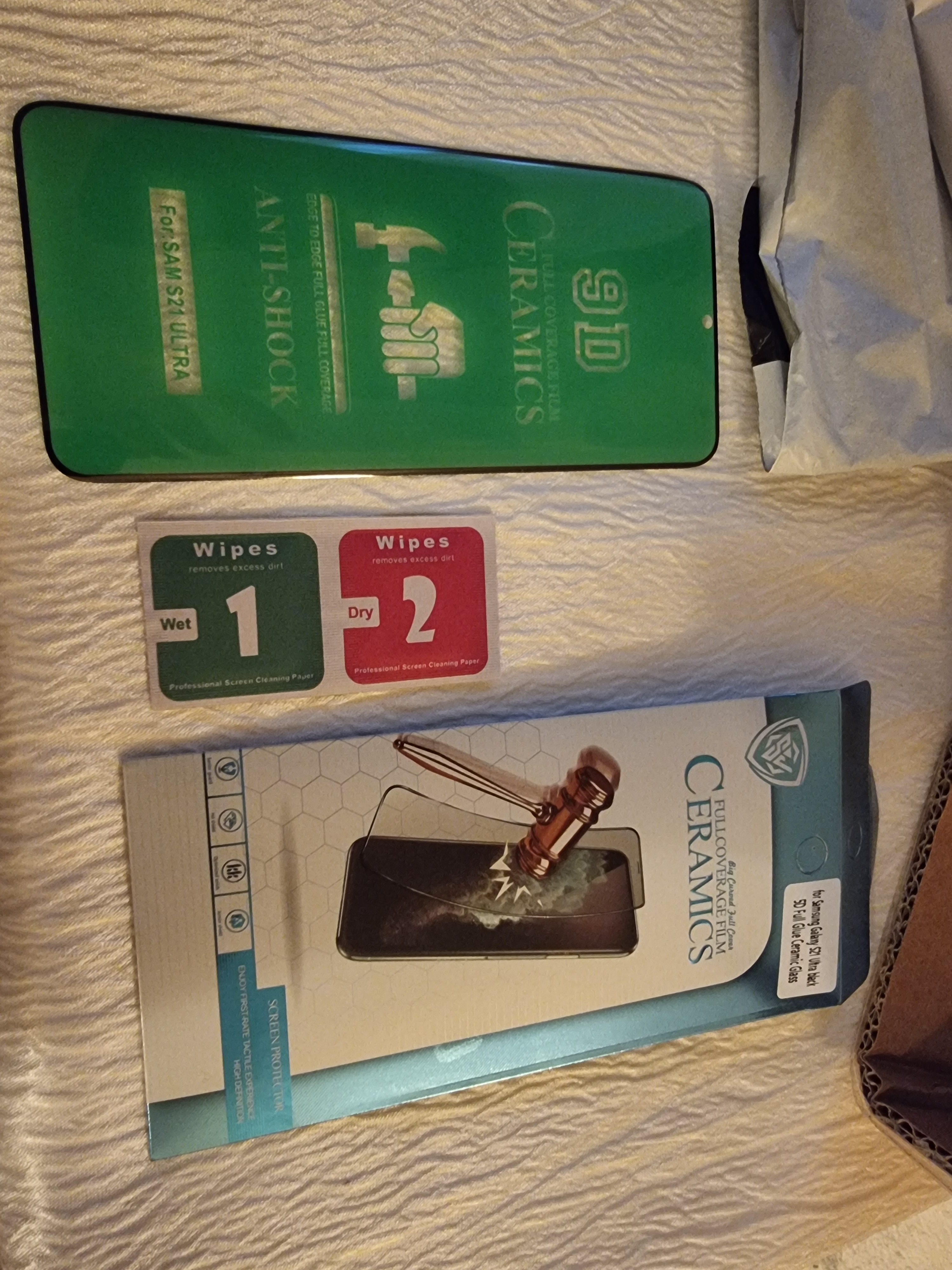 Folie Display Transparenta pentru Samsung Galaxy S21 Ultra 5G, protectie pentru ecran telefon Fata din Hydrogel, Flexibil, lipire Completa, Silicon, Set complet pentru Instalare rapida