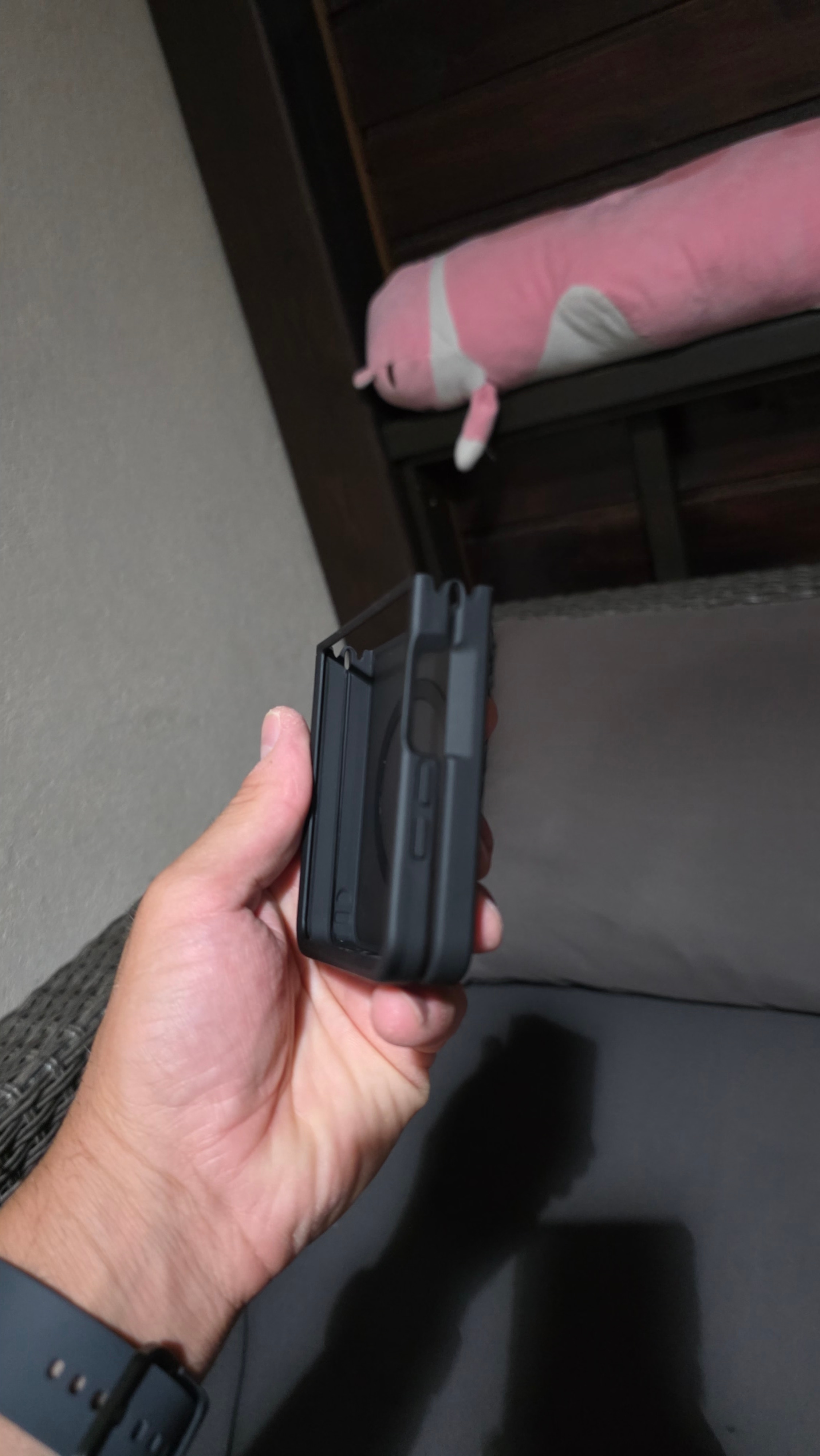 Husa de Protectie, Compatibila Samsung Galaxy Z Flip7, Doctor Shield Fantom, MagSafe - Negru