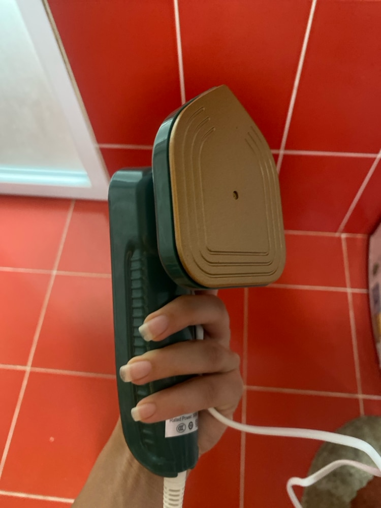 Mini fier de calcat SDEPOT®, cu aburi, un dispozitiv practic, eficient si adaptat nevoilor moderne, ideal pentru calatorii, talpa din titan, incalzire rapida, verde