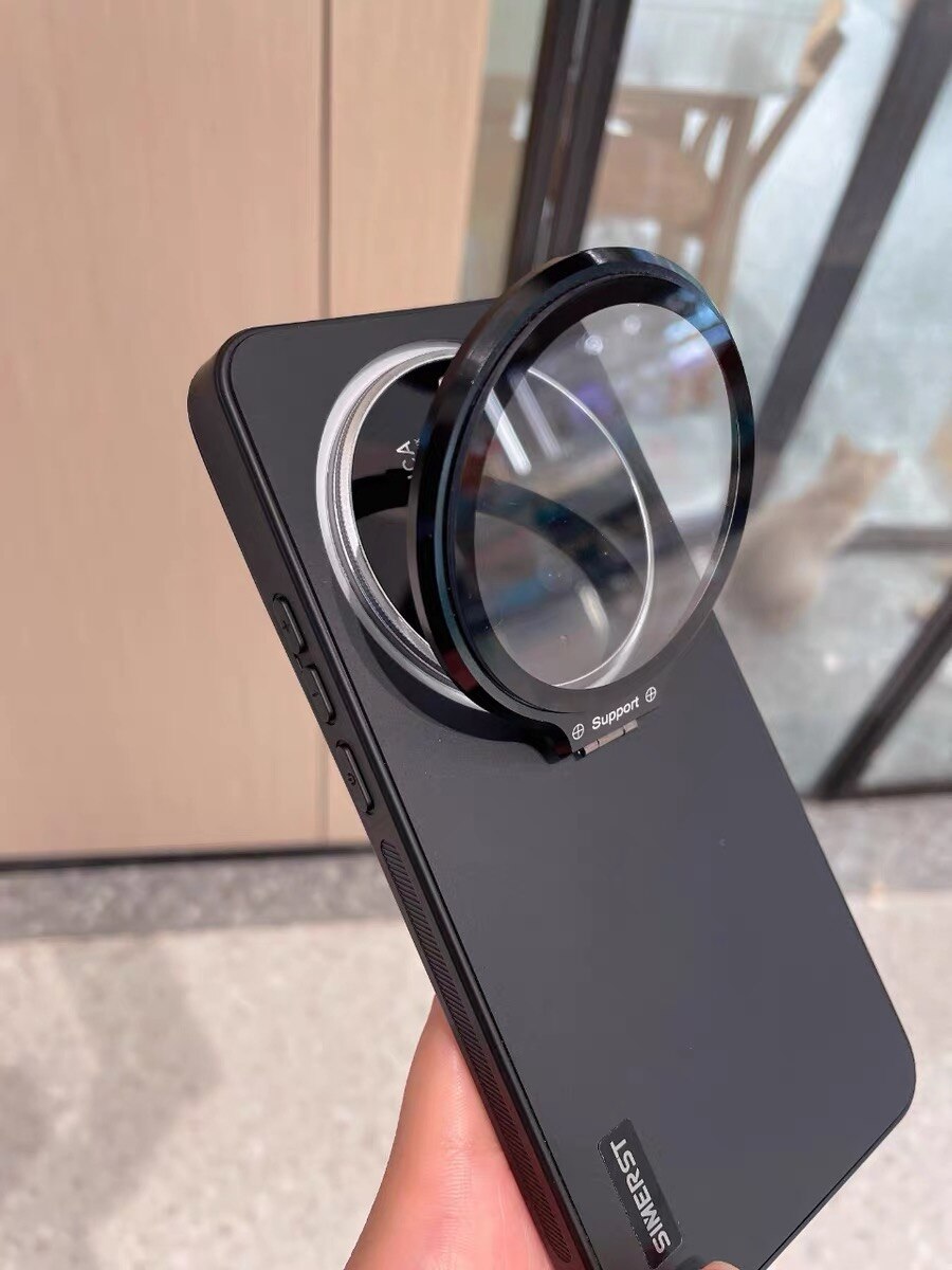 Husa Compatibil pentru Xiaomi 15 Ultra, cu suport invisibil, spate mat, anti-soc, protectie completa pentru camera, argintiu