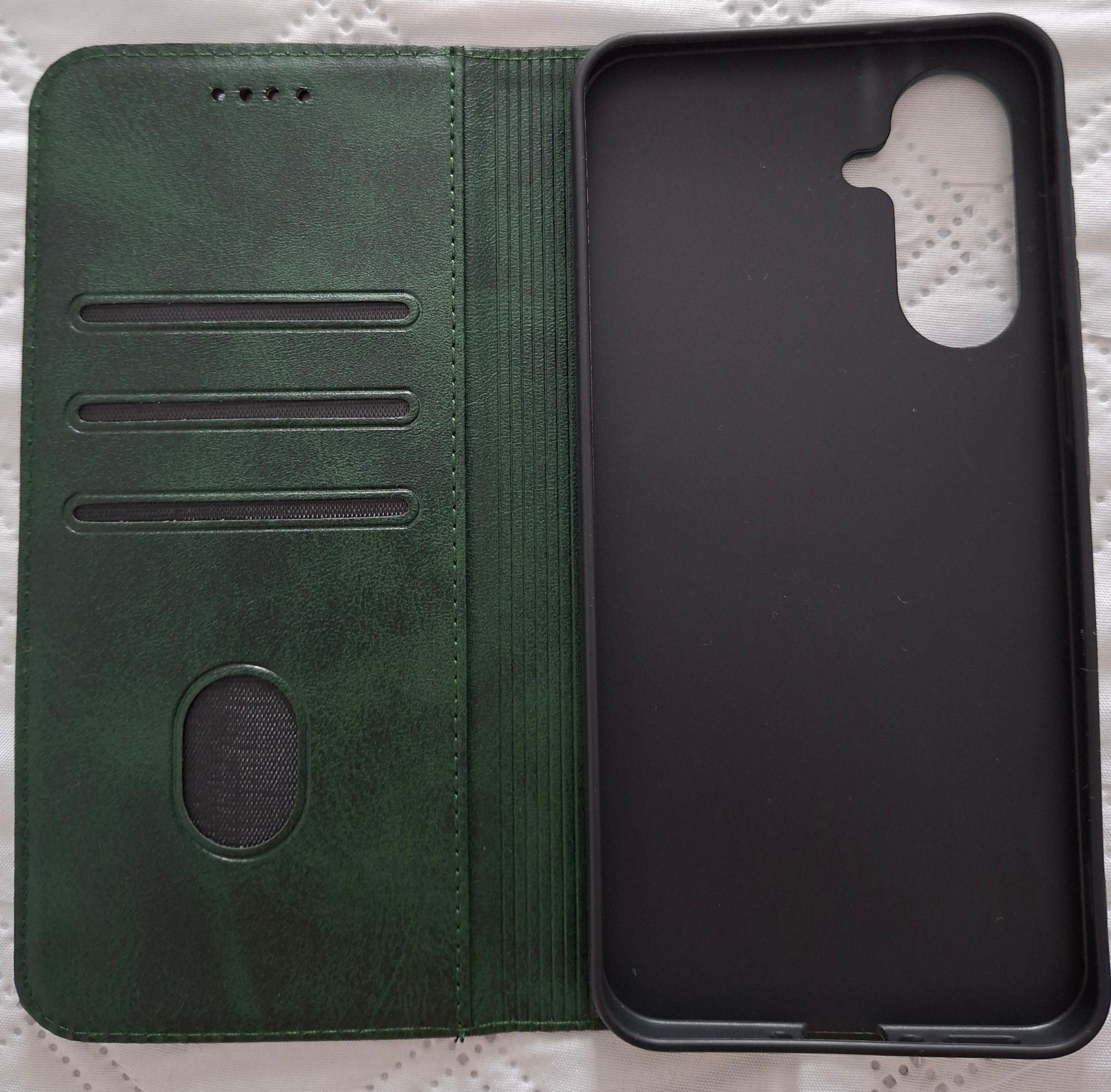 Husa pentru Samsung Galaxy A56 Daden® Flip Leather Deluxe, Antisoc, Inchidere magnetica, Buzunar card, Calitate Premium, Negru