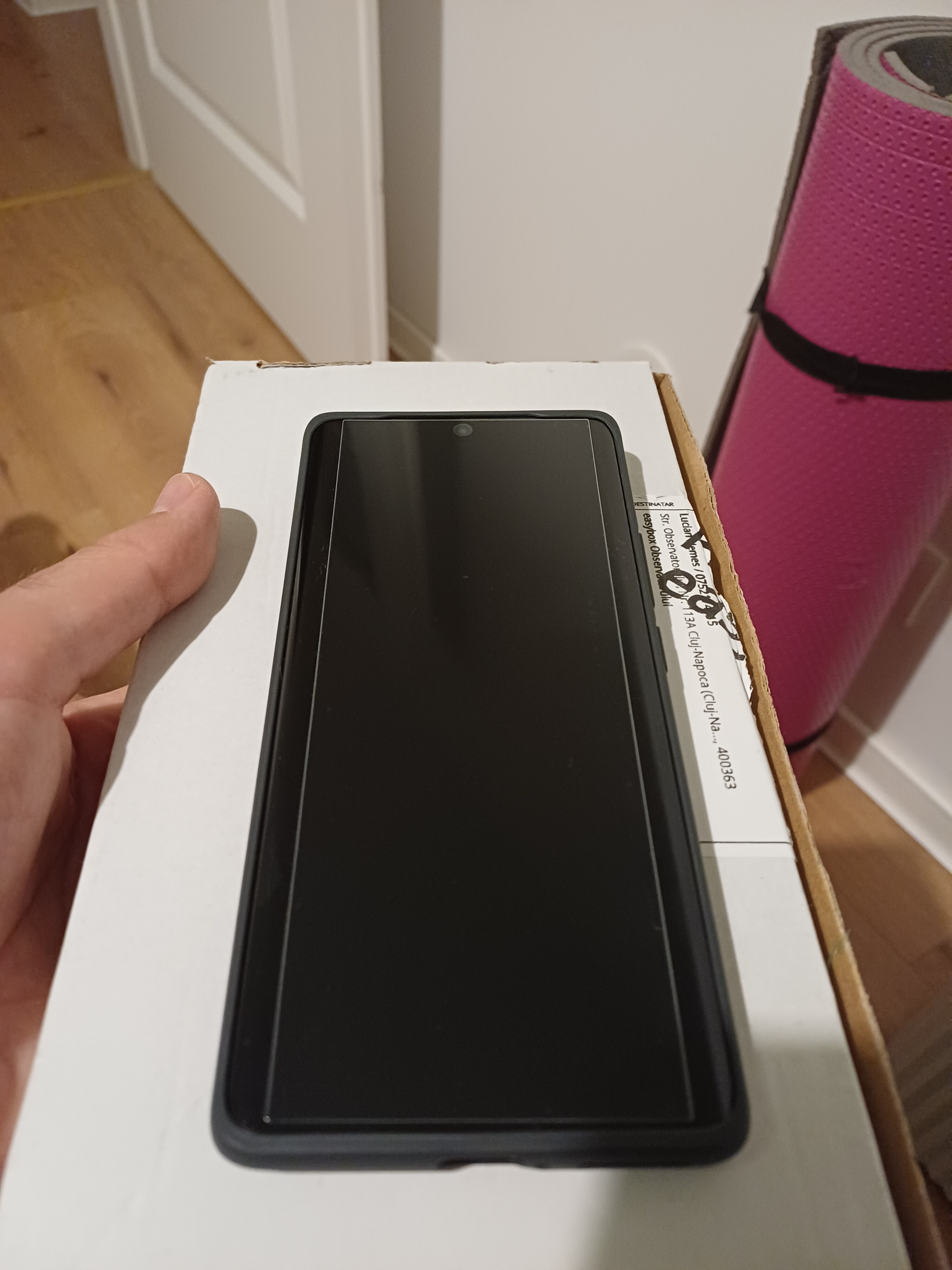 Intelli® Folie Sticla compatibila cu Xiaomi Redmi Note 14 Pro, 0.33mm, 9H, Case friendly, Folia nu acopera tot ecranul, Transparent