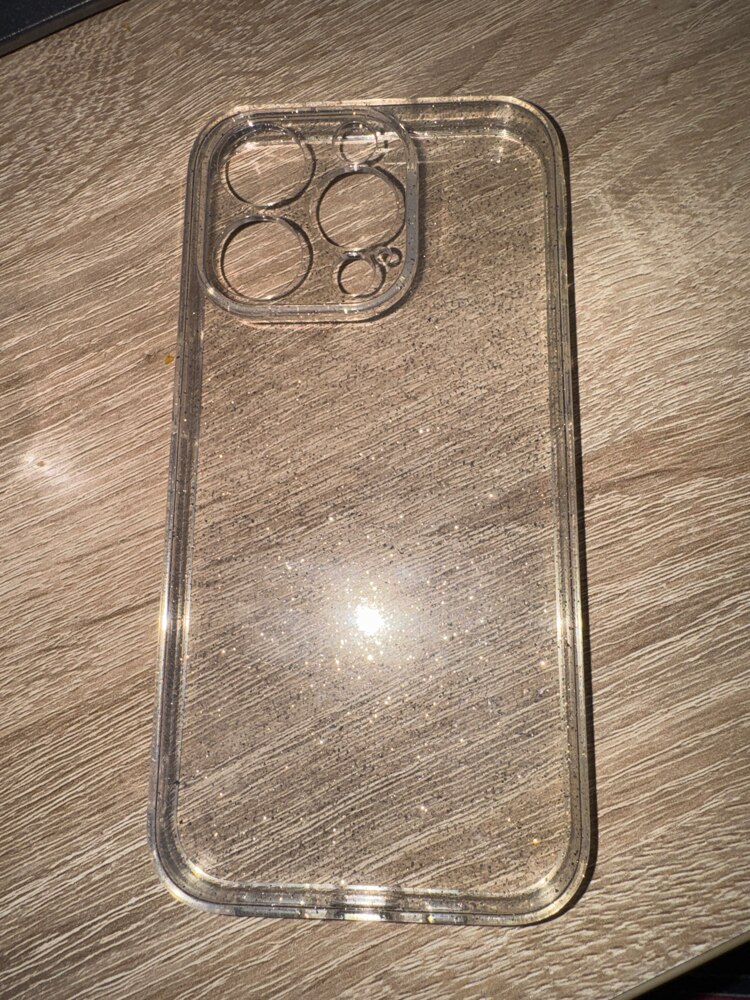 Husa pentru iPhone 15 Pro crystal glitter case silver