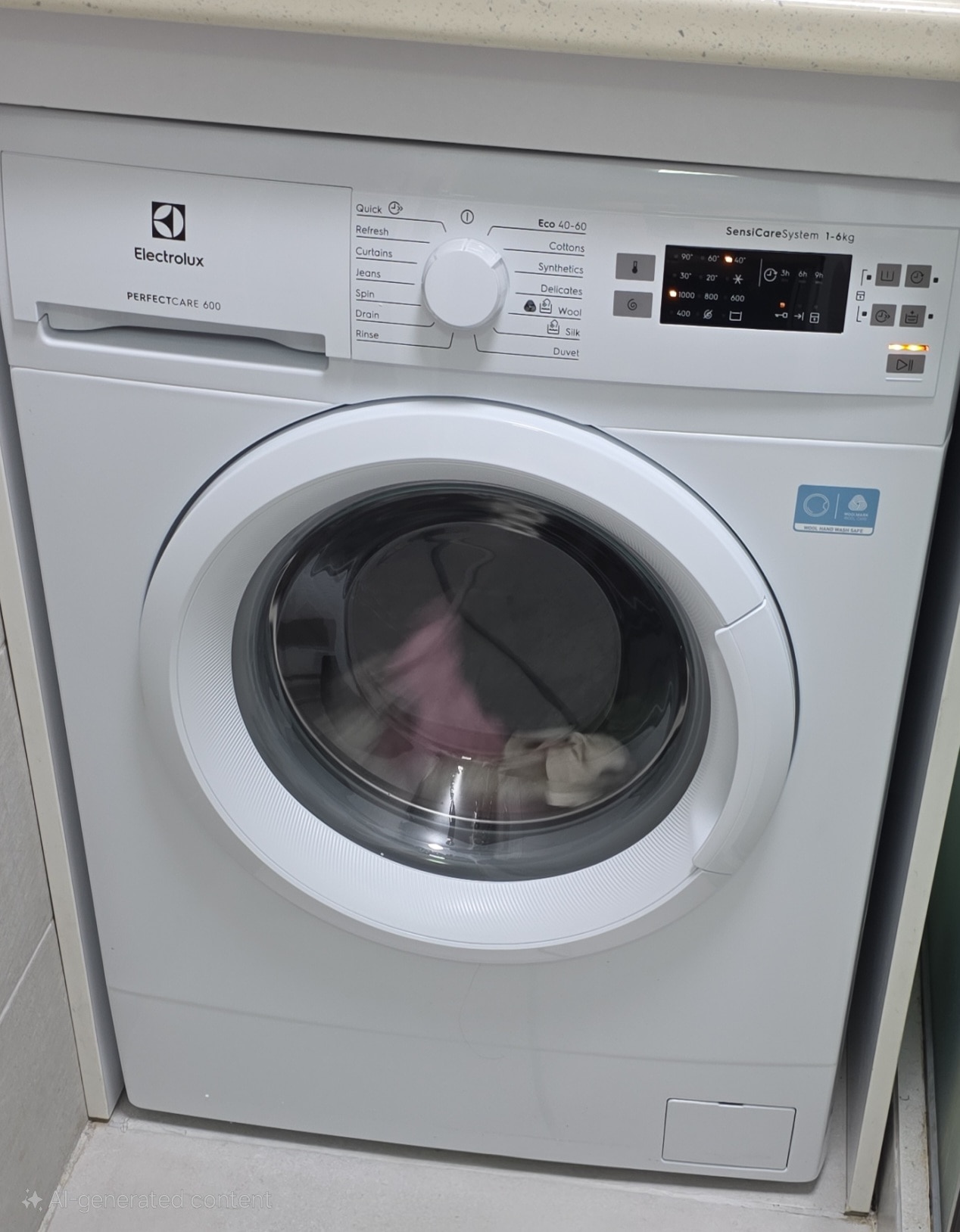 Masina de spalat rufe slim Electrolux EW6SN506W, 6 kg, 1000 rpm, Clasa D, Afisaj LED, Sensicare, Alb