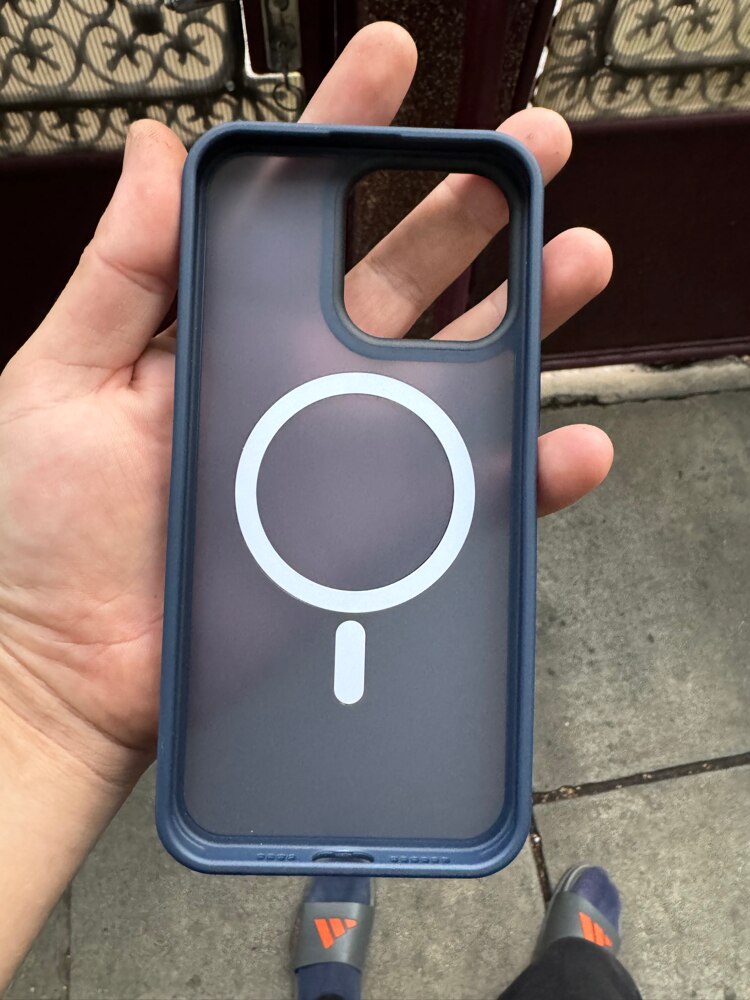 Husa compatibila cu Incarcare Magsafe compatibila cu iPhone 15 Pro Max, CASEY STUDIOS™, de Protectie, Slim, pentru Incarcare Wireless, Margini Ridicate de Protectia Ecranului si a Camerelor, Anti socuri, Albastru inchis