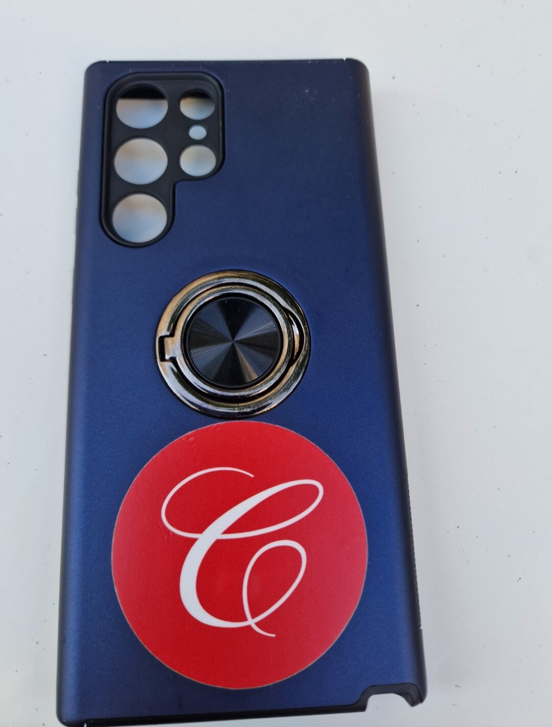 Husa pentru Samsung Galaxy S22 ULTRA, inel rotativ 360° si Kickstand, Protectie Militara Antisoc, cu disipare termica, Silver