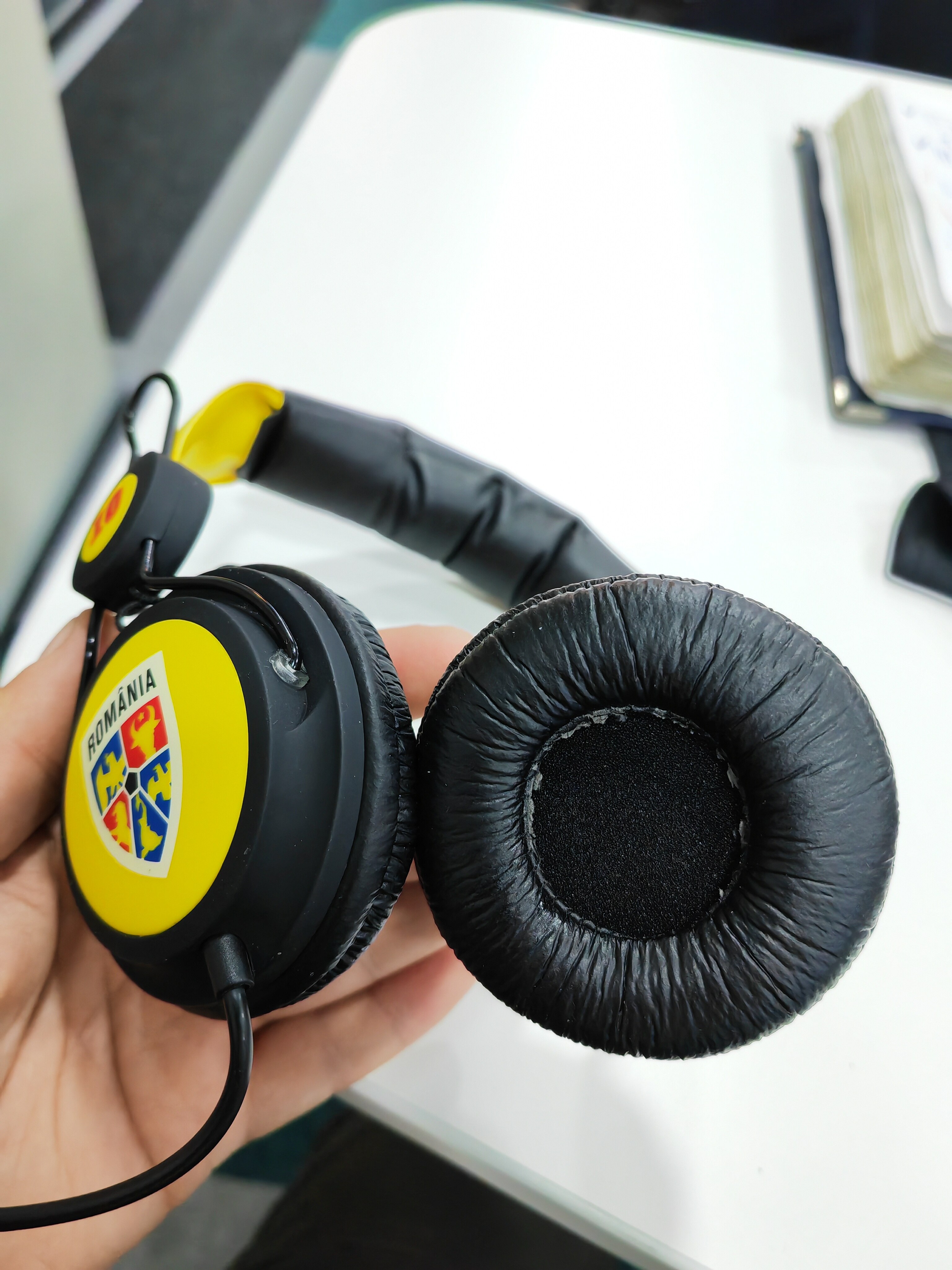 Casti Audio On Ear Tellur FRF, cu fir, Galben