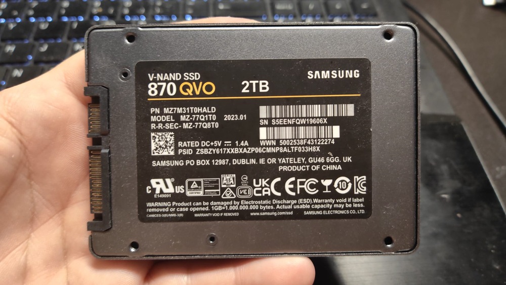 Solid-State Drive (SSD) Samsung 870 QVO, 2TB, SATA III, 2.5