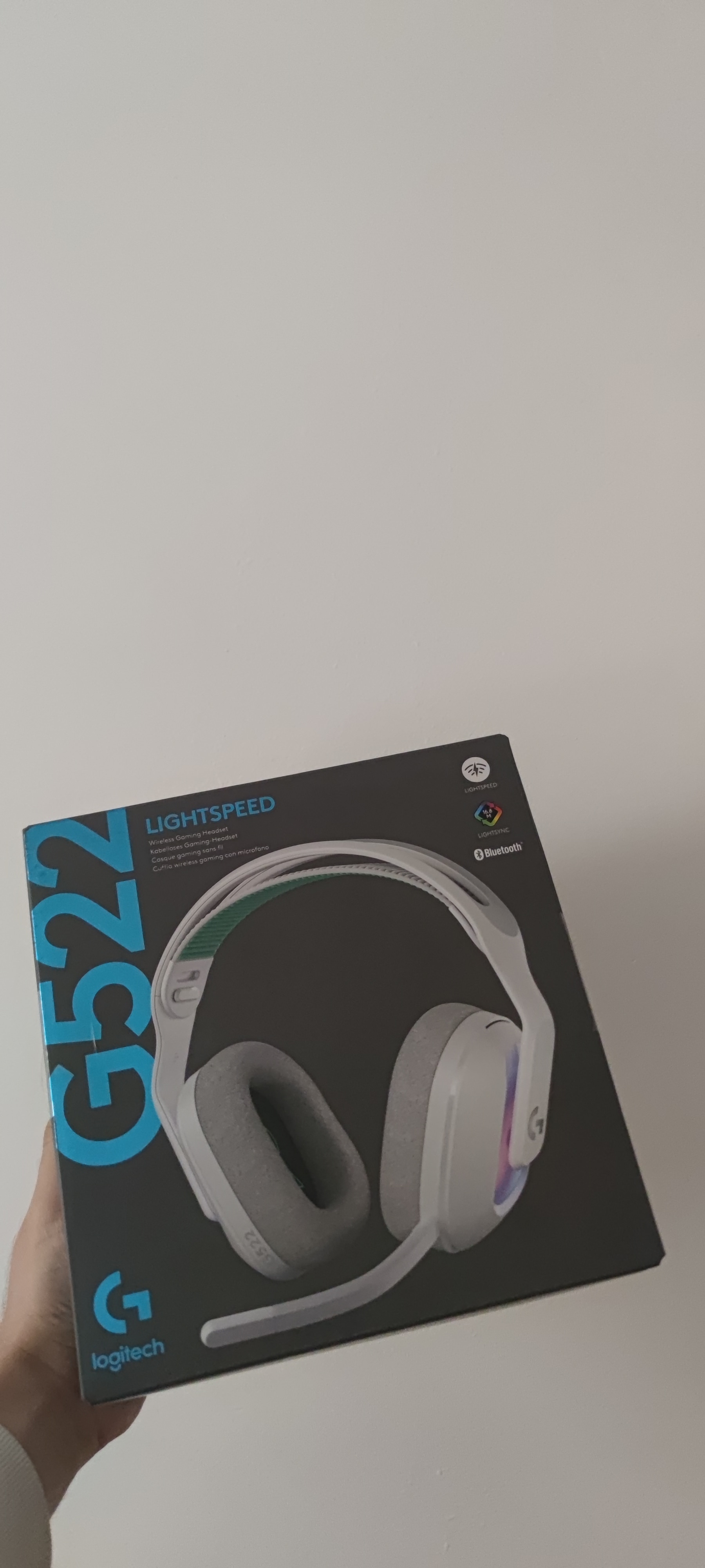 Casti wireless Logitech G522, microfon, Bluetooth, RGB, negru