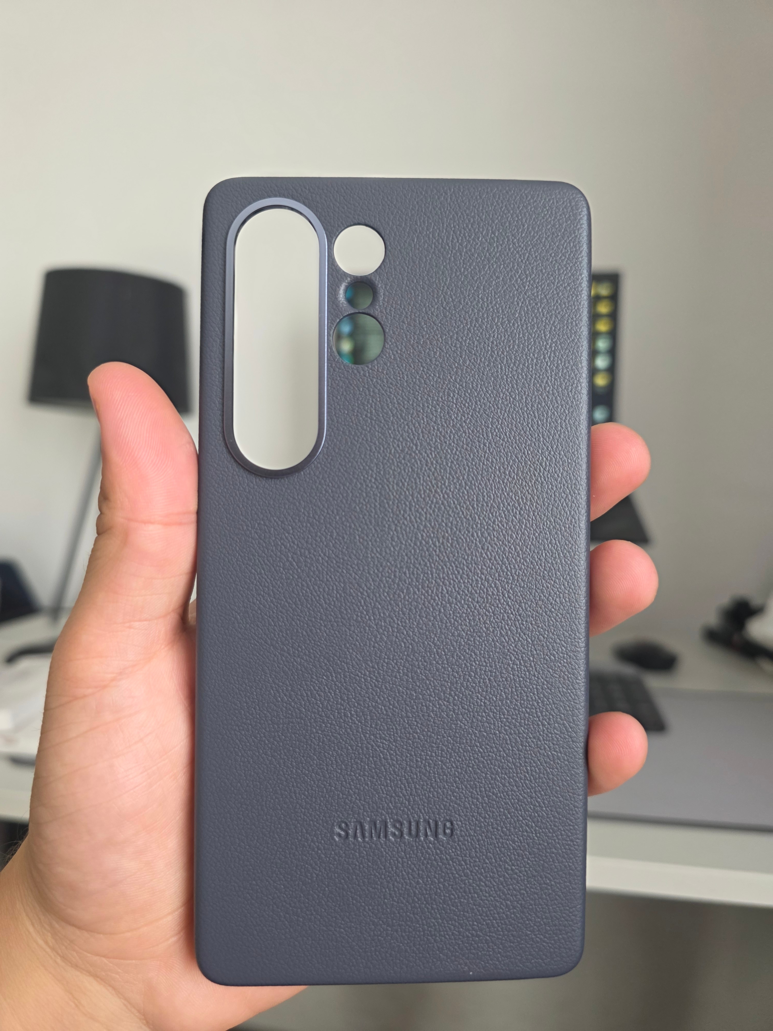 Husa de protectie Samsung Kindsuit Leather Case pentru Galaxy S25 Ultra, Gray