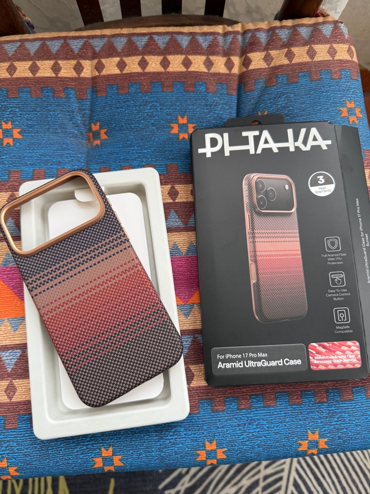 Husa de protectie Pitaka Aramida UltraGuard Magsafe pentru iPhone 17 Pro Max, Sunset