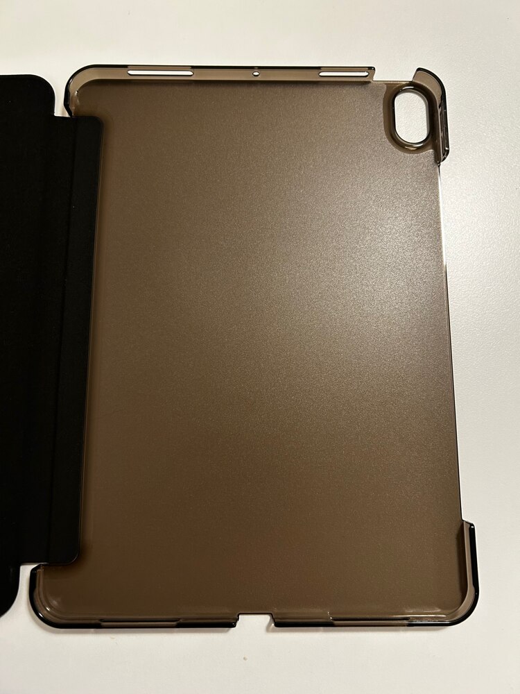 Husa tableta Tri-Fold pentru iPad Air 11" (2024), design polar black, material PC, slot pentru Apple Pencil, protectie socuri