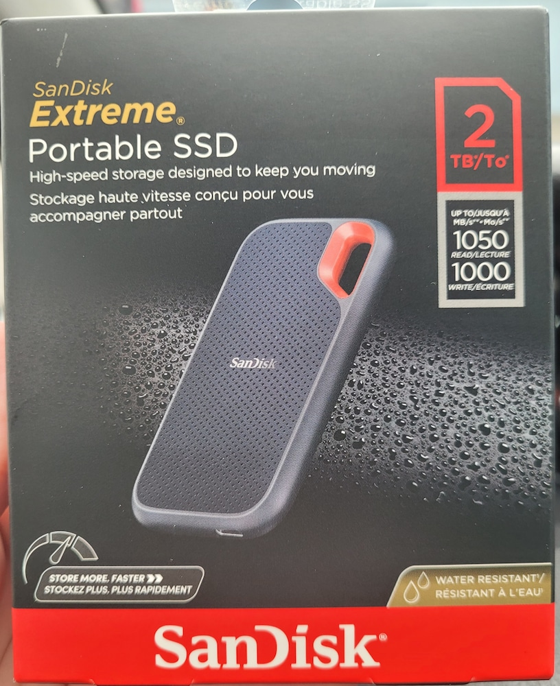 SSD extern Sandisk Extreme® Portable V2, 1TB, NVMe, USB 3.2 Gen 2