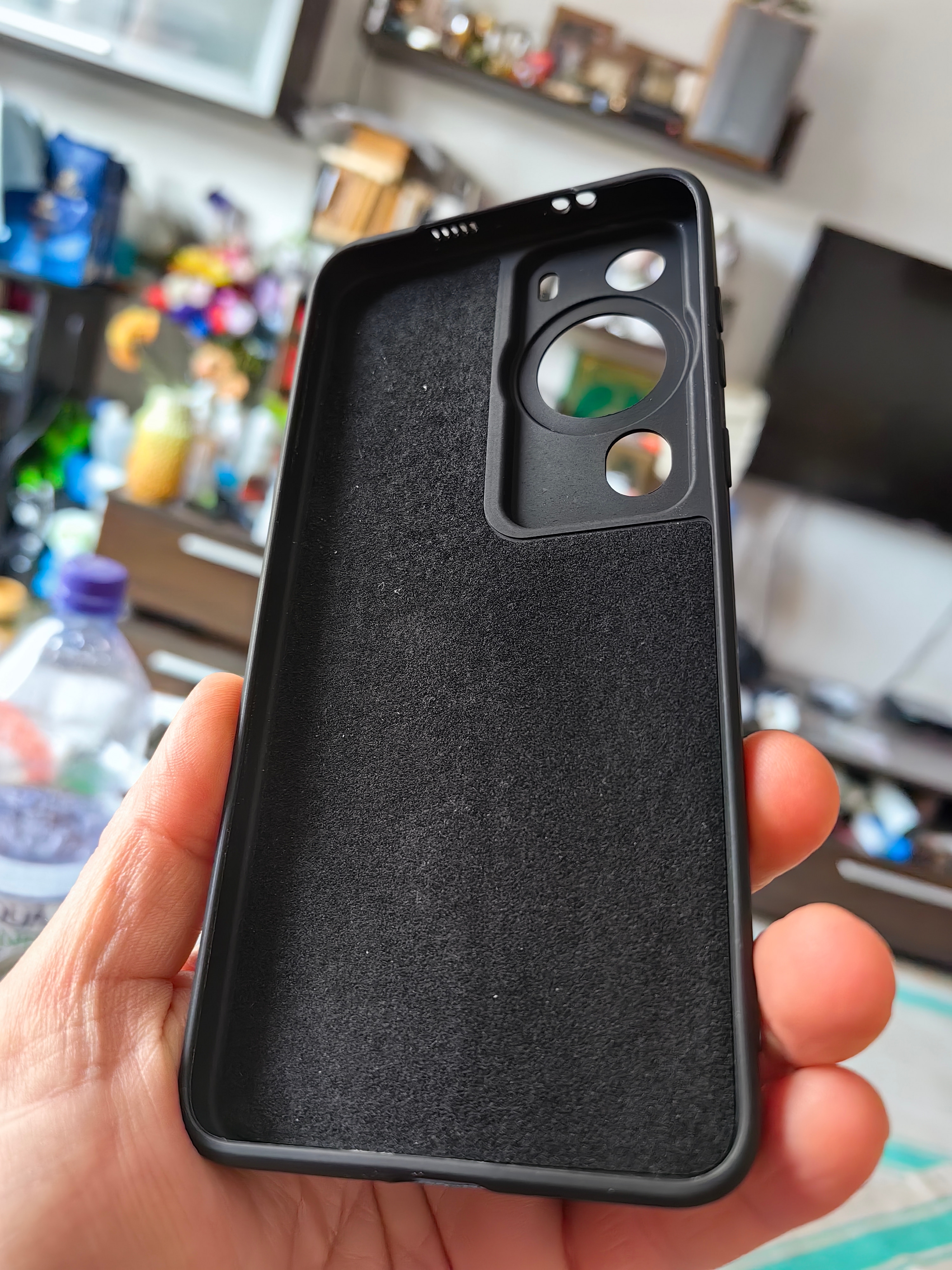 Husa de Protectie, Flippy, pentru Huawei P60 Pro, Liquid Silicone, cu Microfibra pe Interior, Protectie Antisoc, Compatibil Incarcare Wireless, Albastru