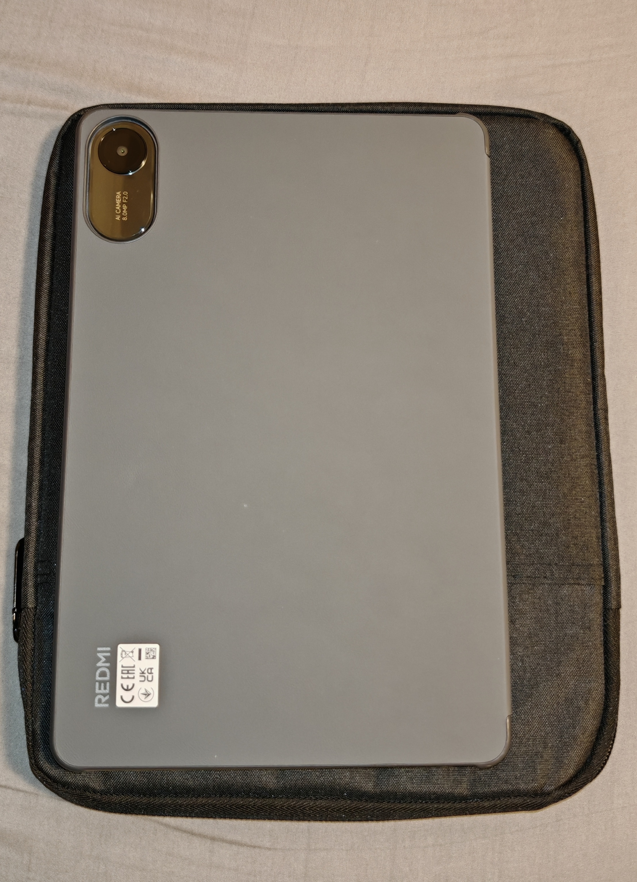 Geanta pentru tableta pana la 12.9 inch si laptop 13.3 inch, cu maner si curea de umar, fermoar, multiple buzunare, Aiyando, space grey