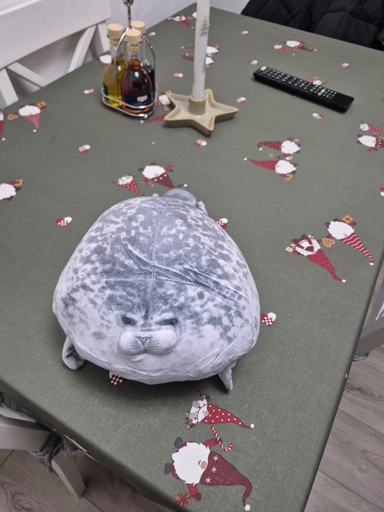 Foca de jucarie, material plus, umplutura PP-bumbac, 30cm - eMAG.ro