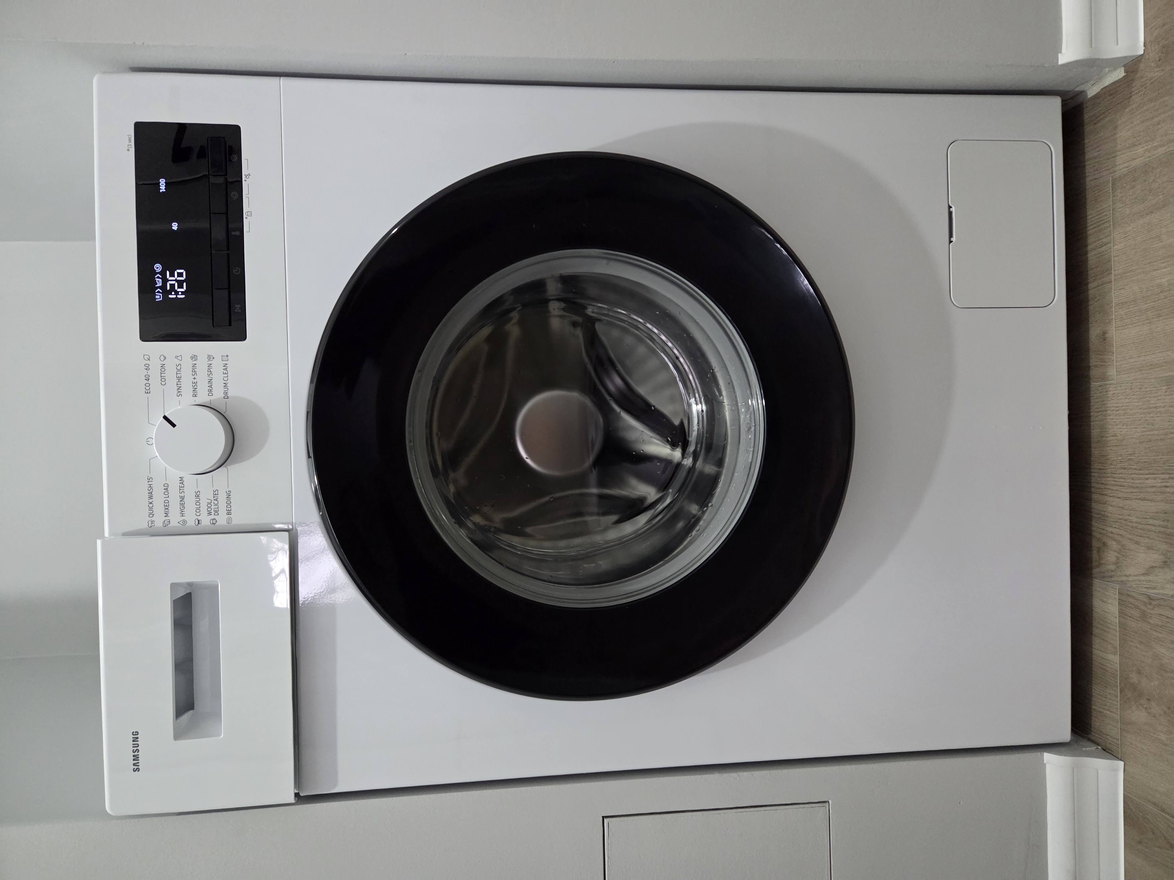 Masina de spalat rufe Samsung WW70FG3M05AWLF, 7kg, 1400 RPM, Clasa A, Hygiene Steam, Drum Clean, Quick Wash, Motor Digital Inverter, Alb