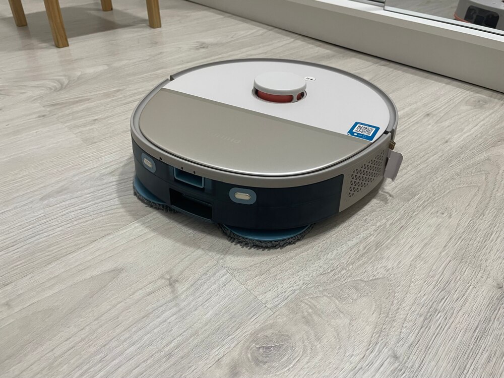Aspirator robot si mop Philips XU5100/20 seria 5000, statie de golire automata, navigare LDS, mop rotativ, 10.000 Pa, Perie antiîncurcare, Detectare obstacole mici, Detectare automata a covoarelor, culoare bej