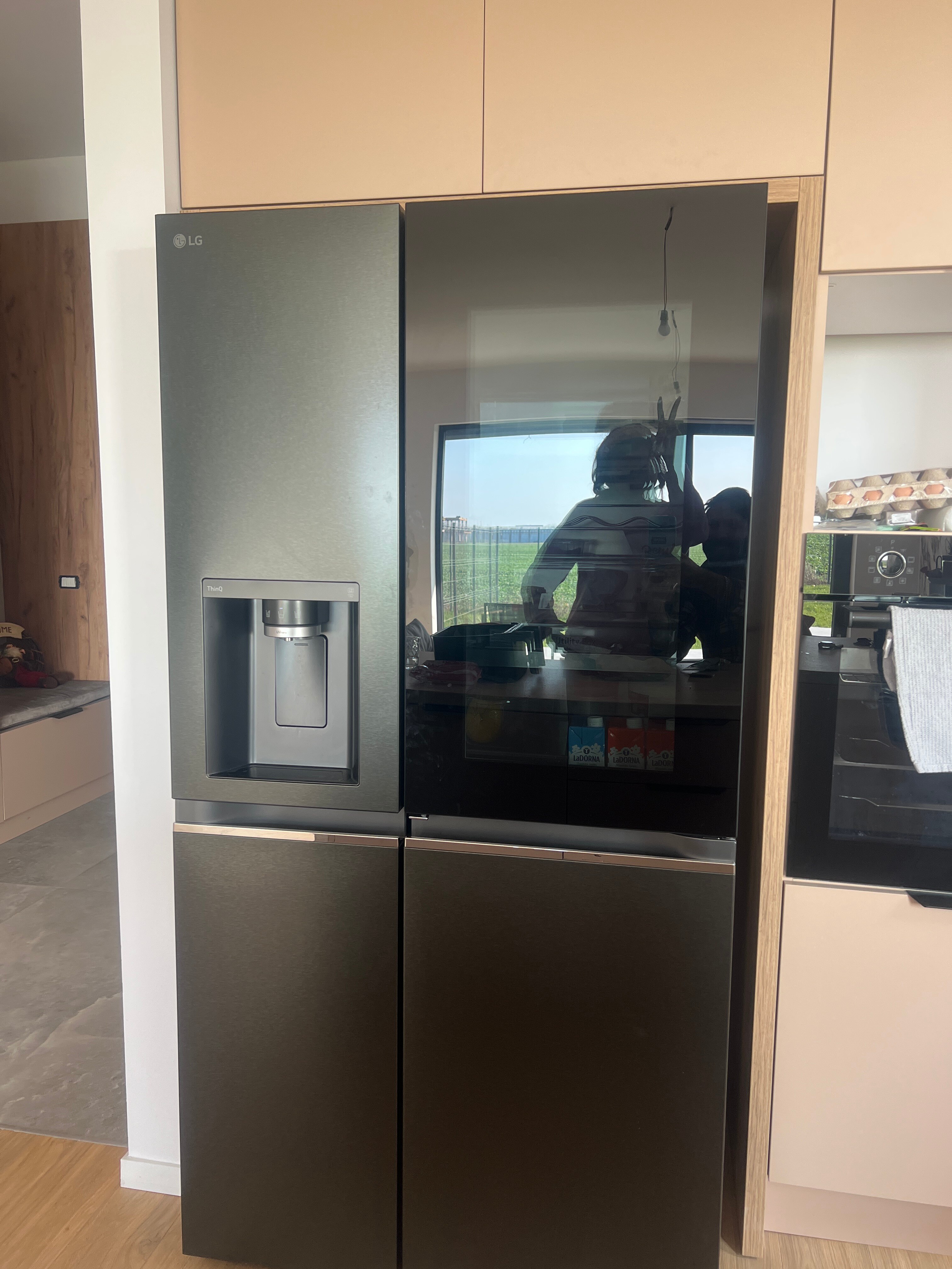 Side by side LG GSXV91MCAE, 635 l, No Frost, InstaView Door-in