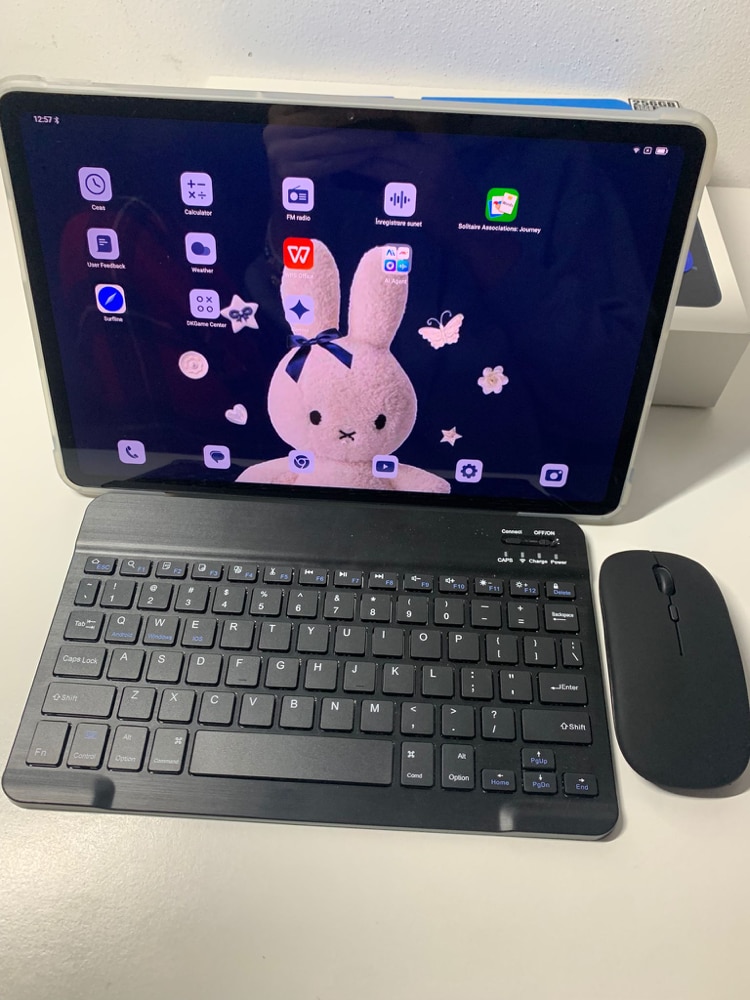 Tableta Blackview MEGA 3,12.1inch 2.5K FHD+Ecran, 90Hz, Ai Android 15, 36GB+256GB(TF 2TB), MediaTek Helio G100, 8800mAh, 50MP SONY Al Camera, Cu tastatura, PC Mode 2.0, BT 5.0/GPS, Midnight Black