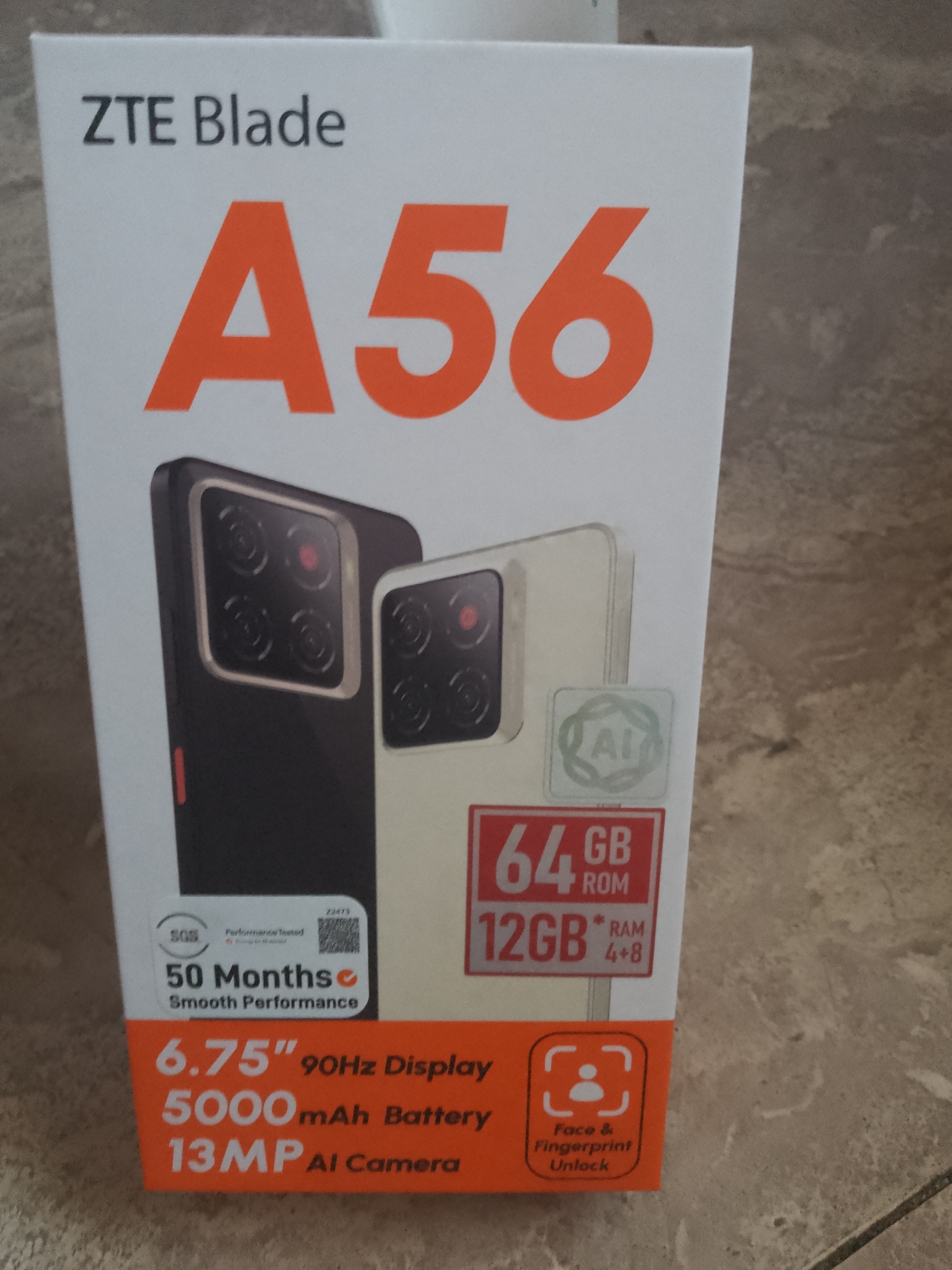 Telefon mobil ZTE Blade A56, Dual SIM, 4GB, 64GB, 4G, Floating Gold