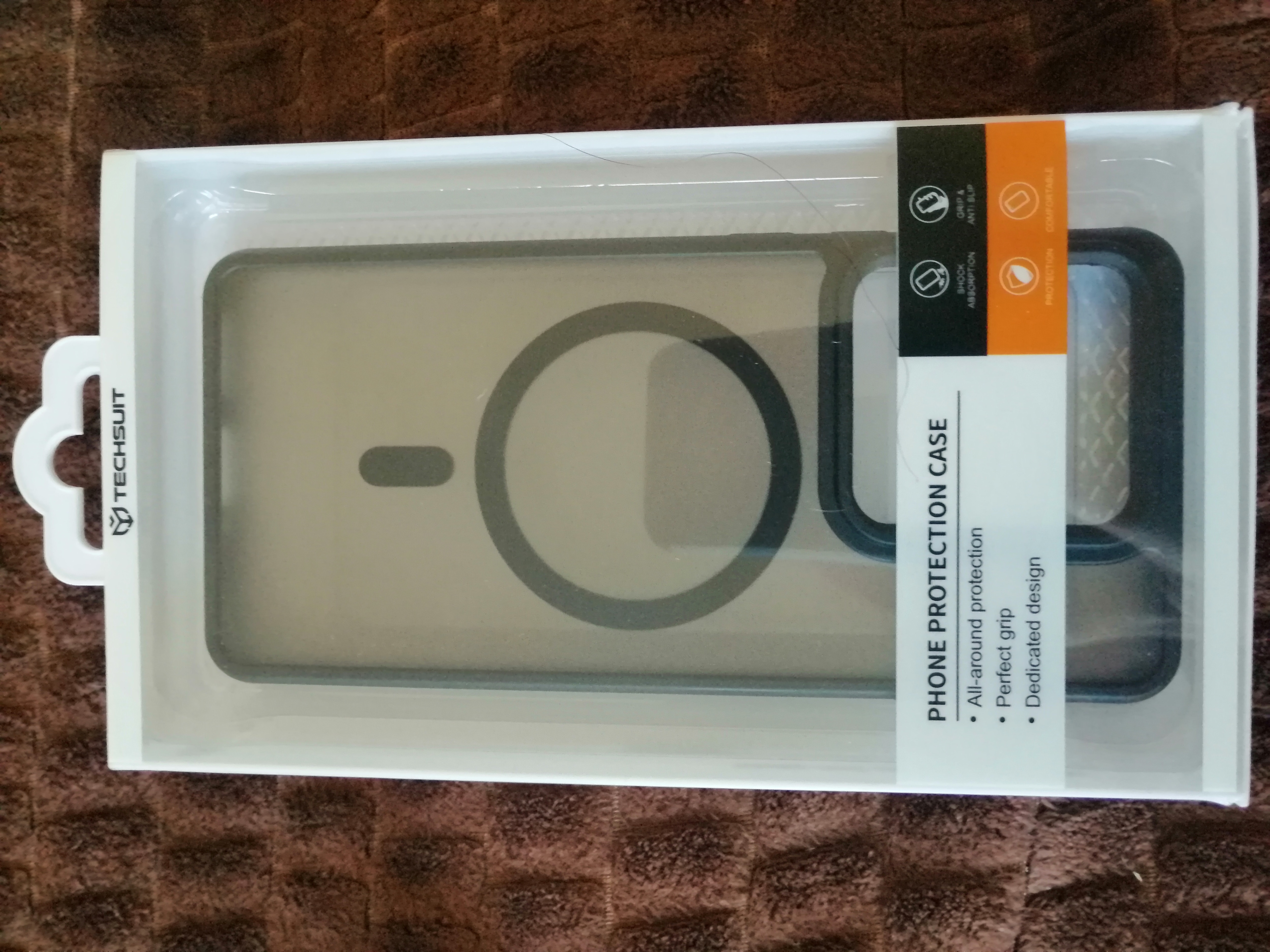 Husa pentru Motorola Edge 60 Pro, SKYDDAR INNOVATION, HaloFrost MagSafe II, Antisoc, set cu sticker, Negru