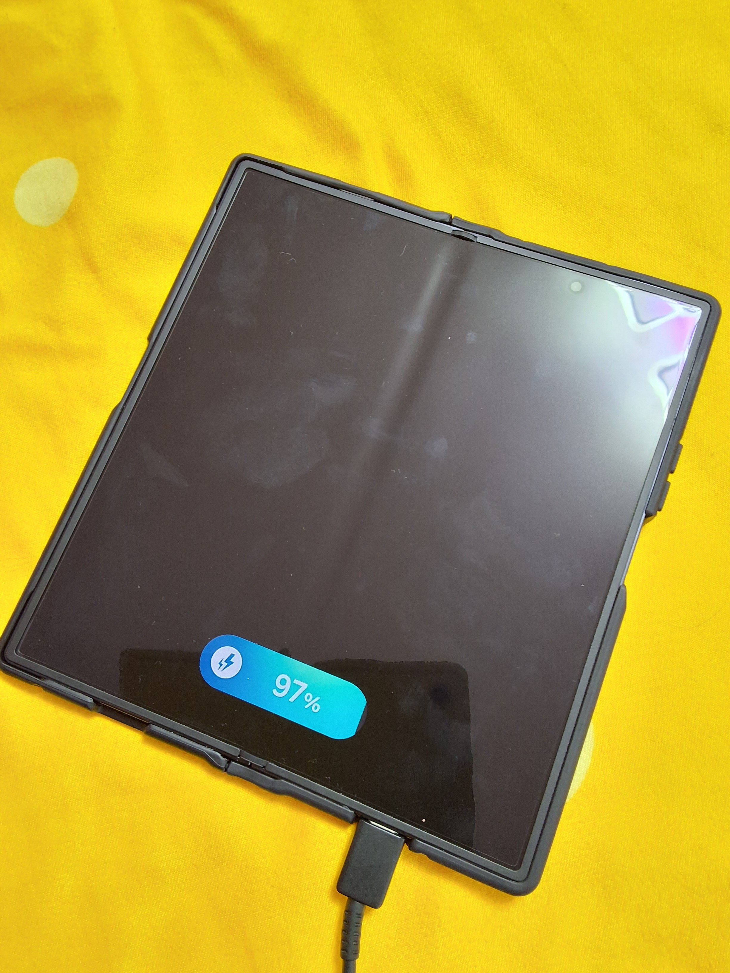 Husa telefon Compatibila Samsung Galaxy Z Fold7, Tip Suport Carduri Pliabil, cu Suport, Antisoc, Negru Mat