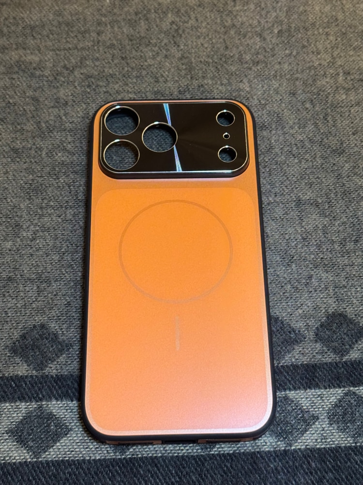 Husa Premium OIMG® pentru Apple iPhone 17 Pro Max, Textura Mata Anti-amprente, Design Ultra-Slim Business, Protectie Camera, Portocaliu