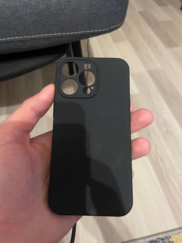 Husa din silicon cu protectie la camere si microfibra pe interior, compatibila cu iPhone 13 Pro / Negru