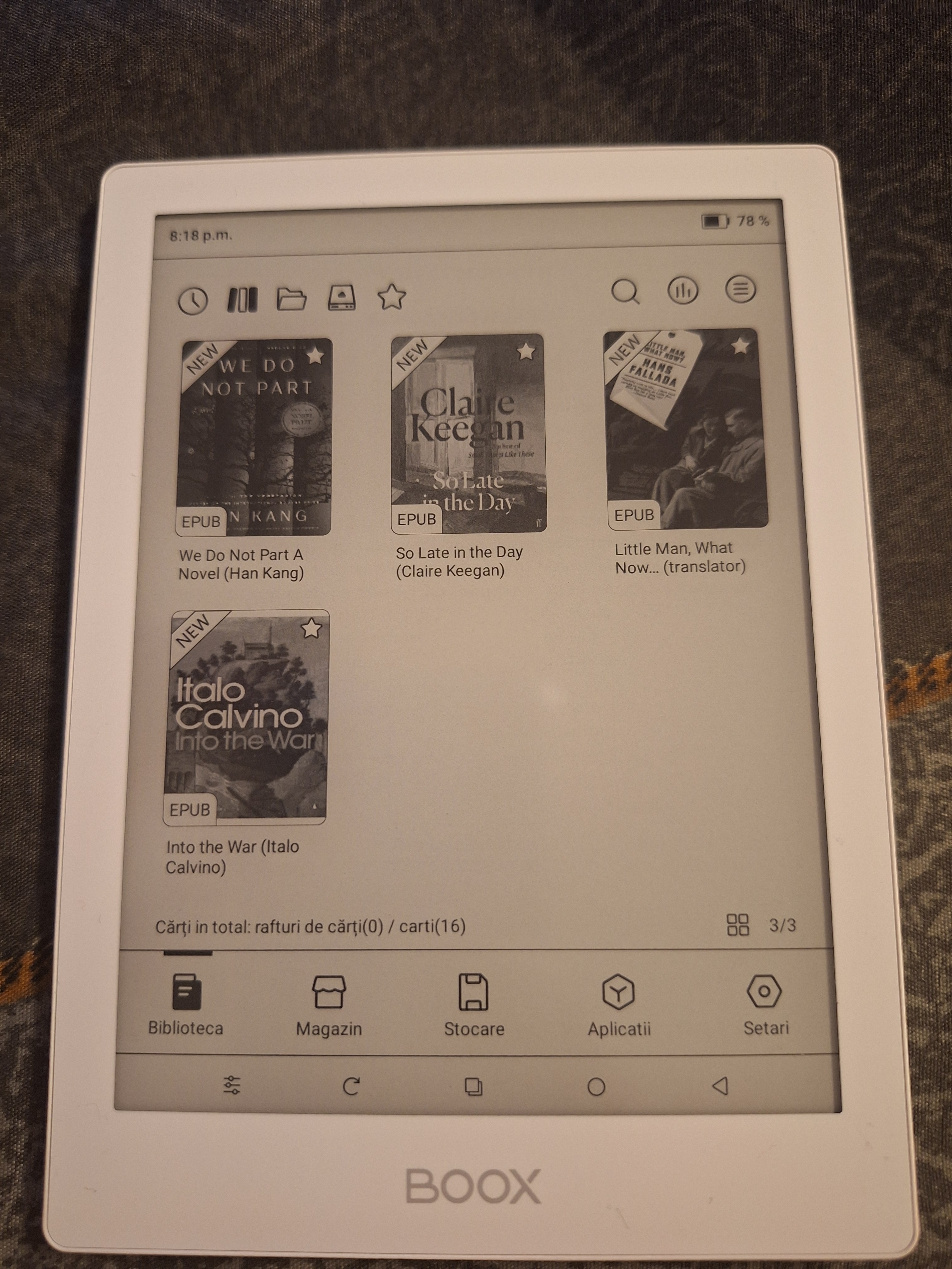 Tableta E-Ink Boox GO 6, 6 inch, Octa-Core, 2GB RAM, 32 GB, Android 12, Negru