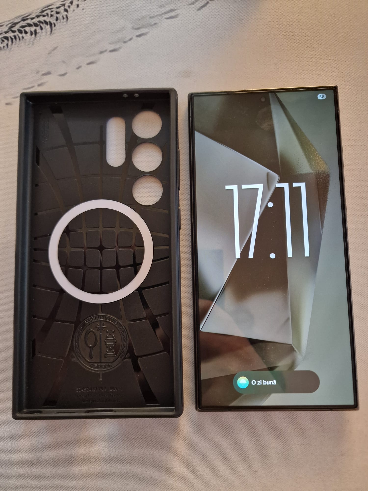 Husa Pentru Samsung Galaxy S24 ultra, carcasa Mingzhi®, capac de telefon mobil, cu protectie, camera complet protejata, grad militar, rezistent la socuri, negru