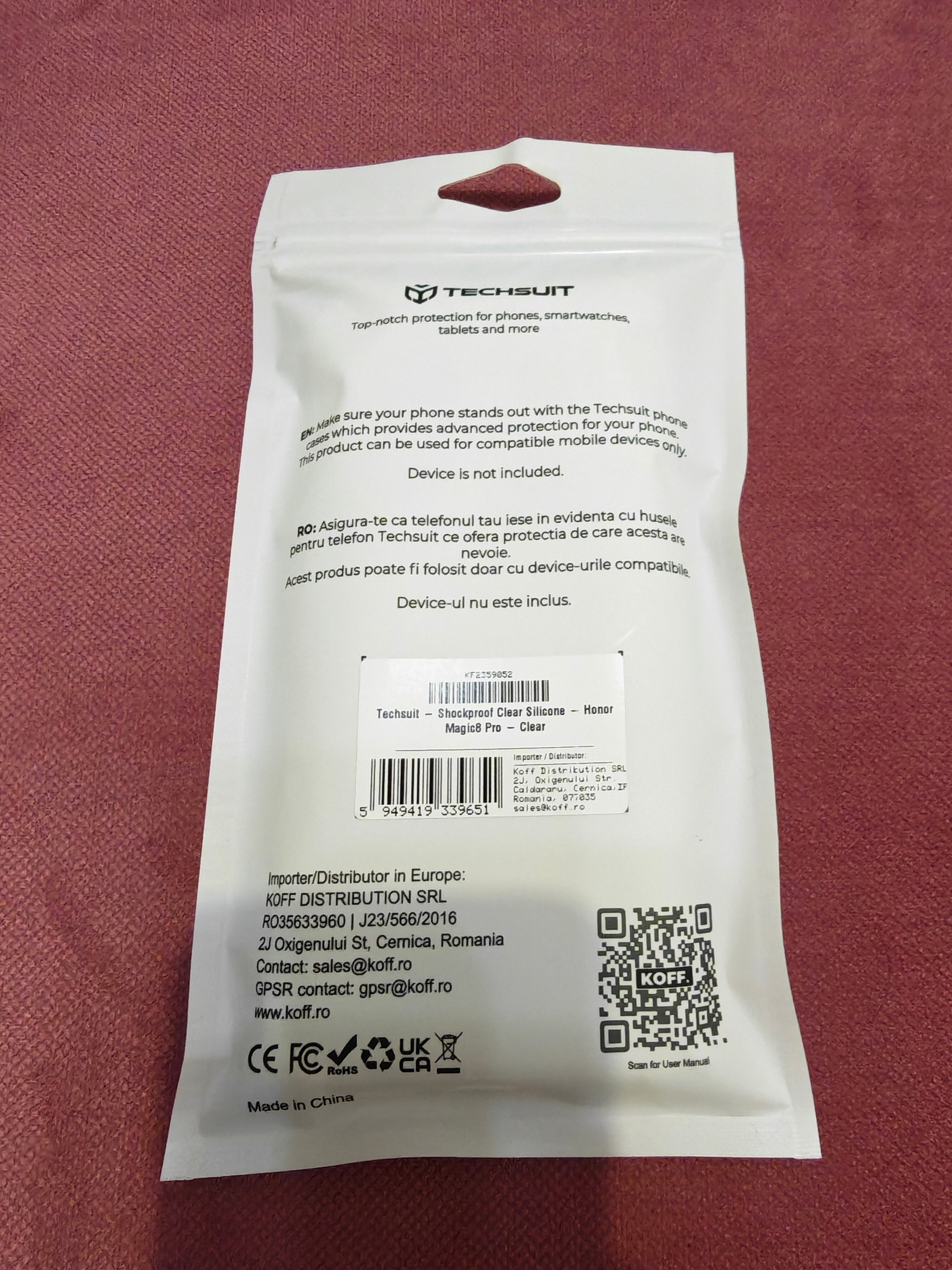 Husa Upzz® Compatibila Cu Honor Magic 8 PRO, Slim, Pastreaza Aspectul Original, Protectie La Camere, Transparenta