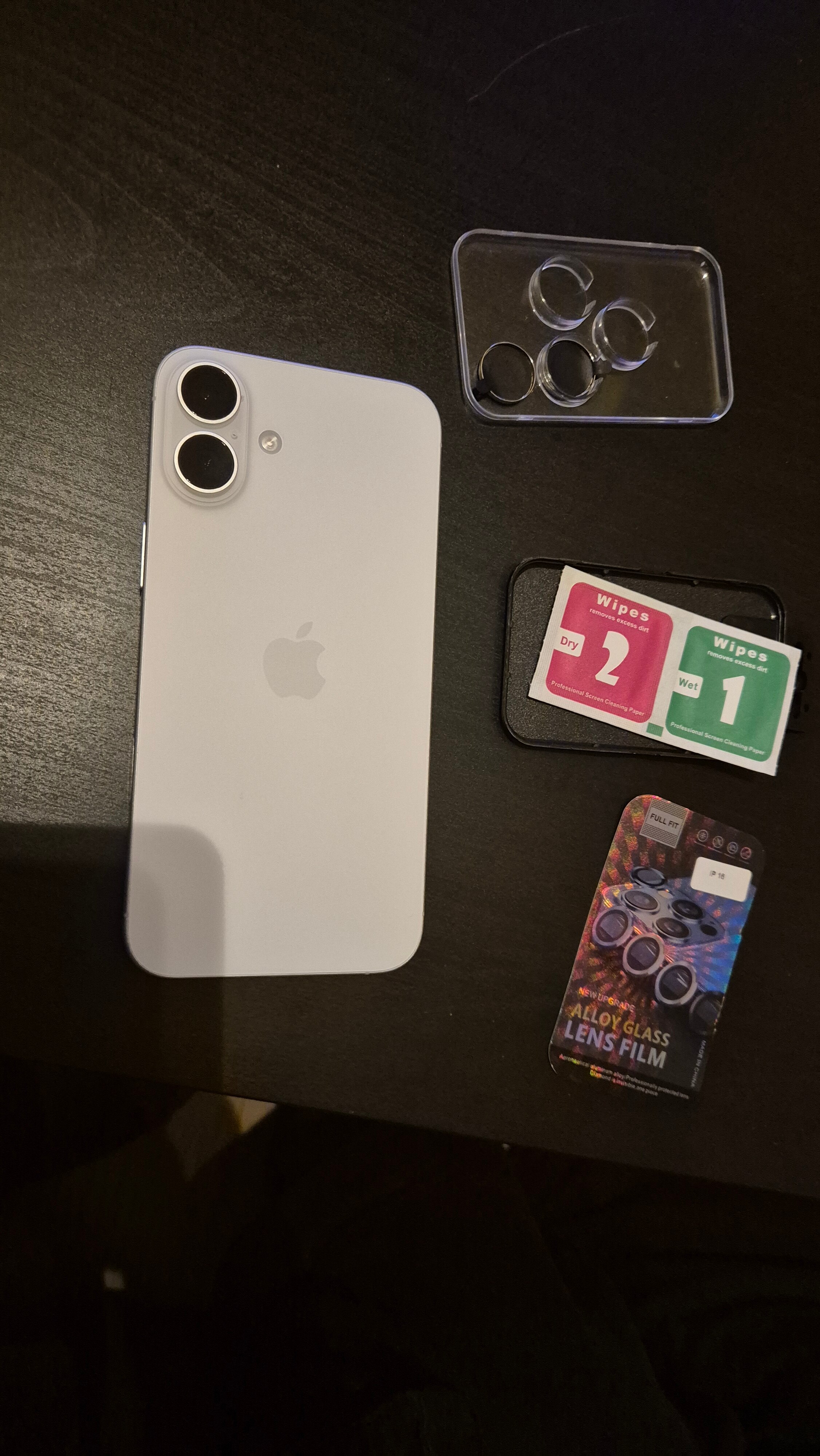 Folie Camera cu Strasuri, Individuala, Compatibila iPhone 16 Plus, Sticla, Argintiu