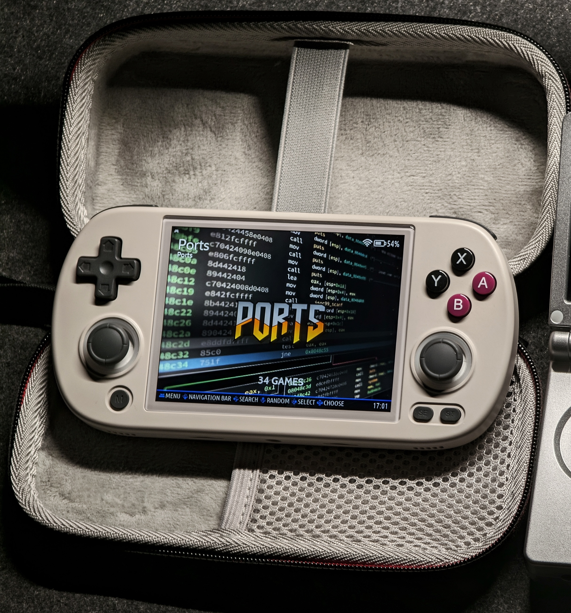 Consola retro portabila ANBERNIC RG40XX H cu jocuri, quad core Cortex-A53 1.5GHz, 1GB LPDDR4, IPS LCD 4" 640x480, 3200 mAh, WiFi 5, Bluetooth 4.2, negru