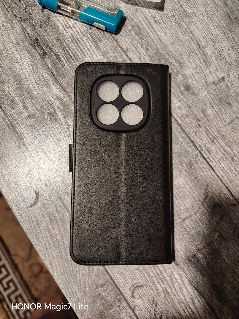 Husa pentru Xiaomi Redmi Note 14 Pro 4G / Poco F7, SKYDDAR INNOVATION, Elite Book, tip carte cu Portofel Interior, Protectie la socuri, Negru, set cu sticker