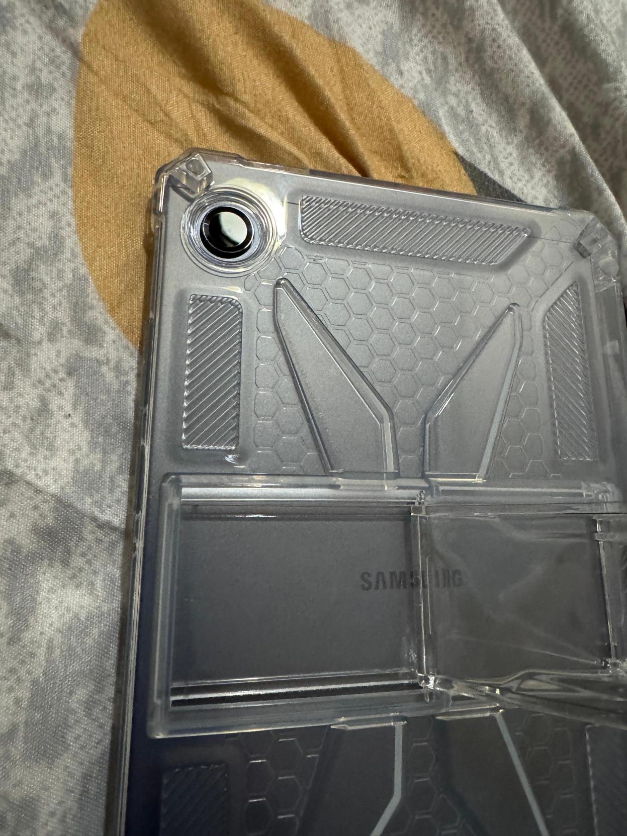Husa de protectie Telefonultau, pentru Samsung Galaxy Tab A11, silicon transparent antishock, suport integrat, 8.7 inch