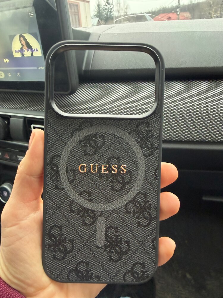 Husa, Guess Hardcase 4G Ring Classic Logo Magnet pentru iPhone 17 Pro, Negru