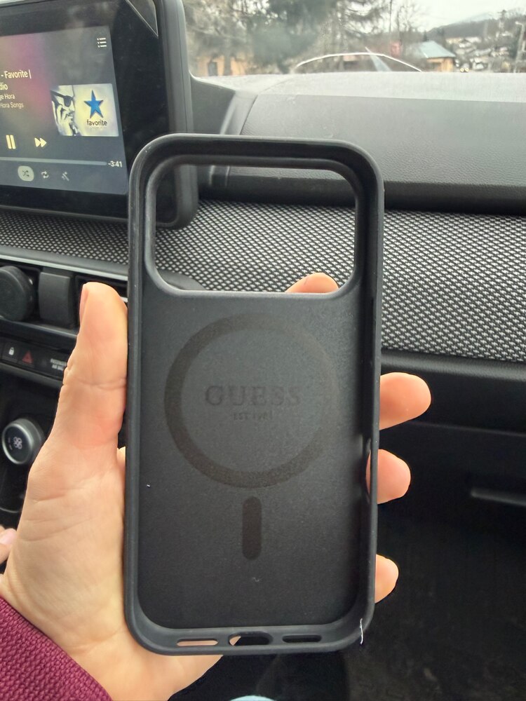 Husa, Guess Hardcase 4G Ring Classic Logo Magnet pentru iPhone 17 Pro, Negru