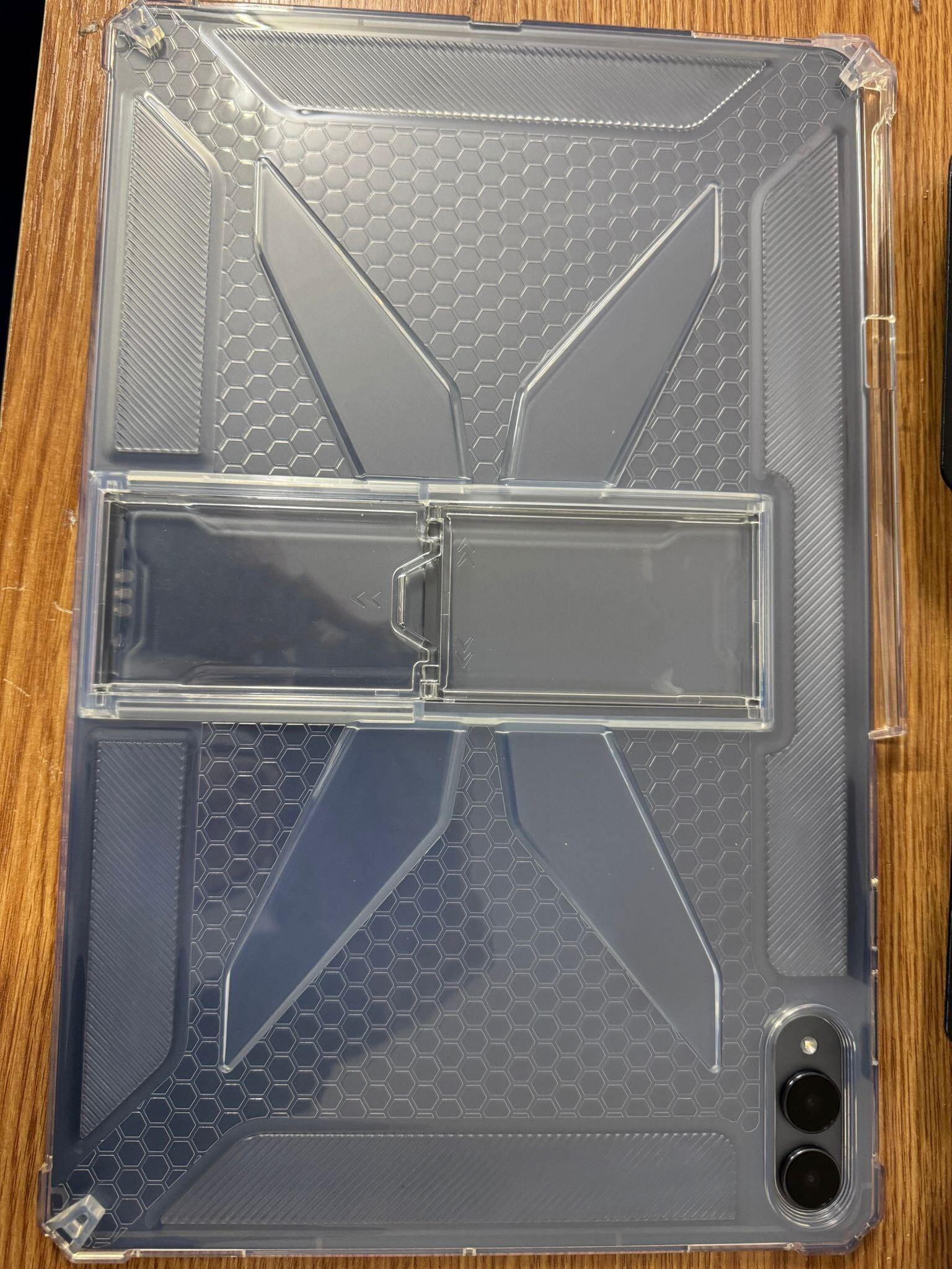 Husa de protectie telefonultau® pentru Samsung Galaxy Tab S11 Ultra (SM-X930/SM-X936), 14.6 inch, silicon transparent antishock cu colturi intarite, suport integrat pentru tableta si stylus, rezistenta la socuri, ideala pentru filme, jocuri