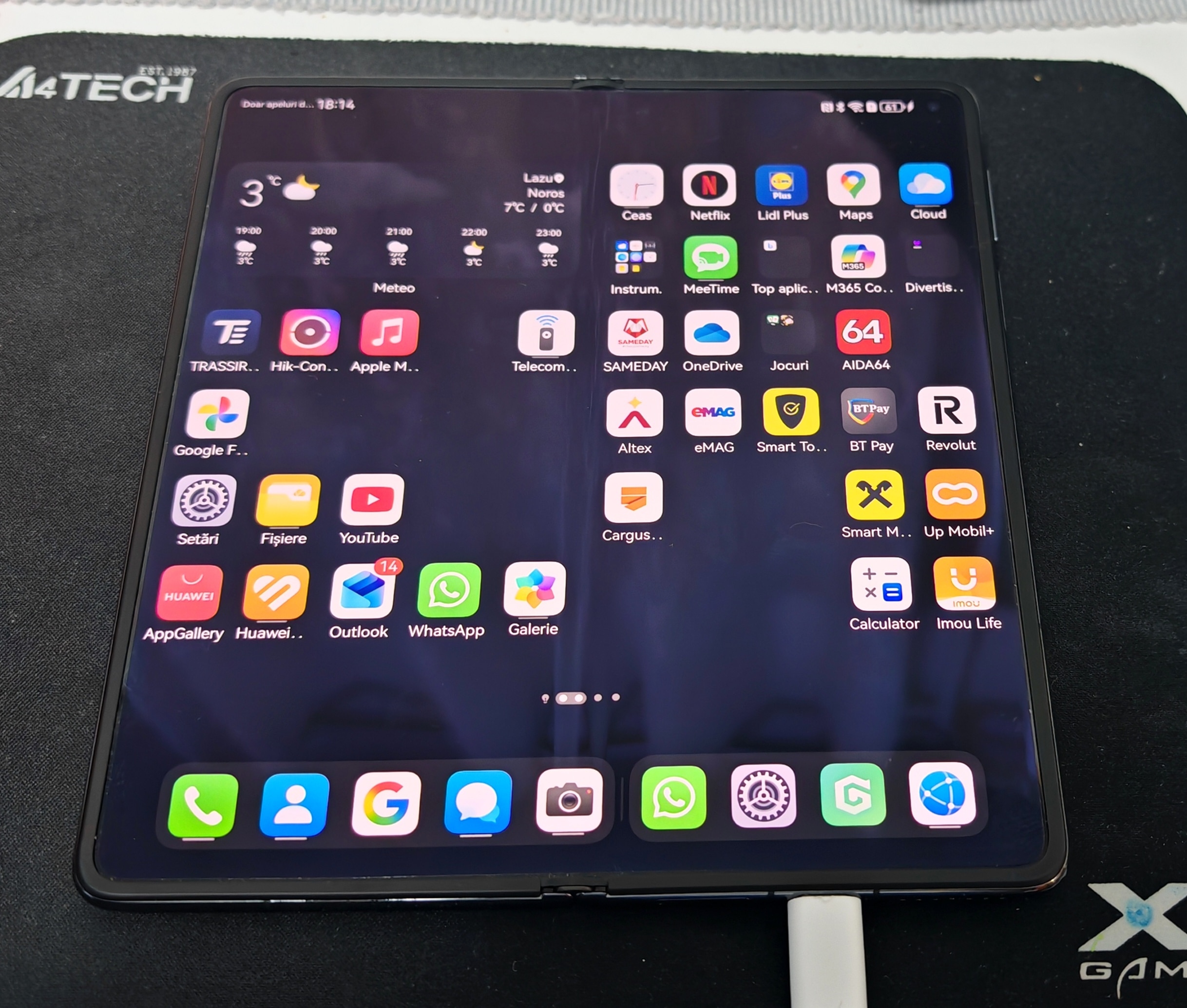 Telefon mobil Huawei Mate X7, Dual SIM, 16GB RAM, 512GB, Nebula Red