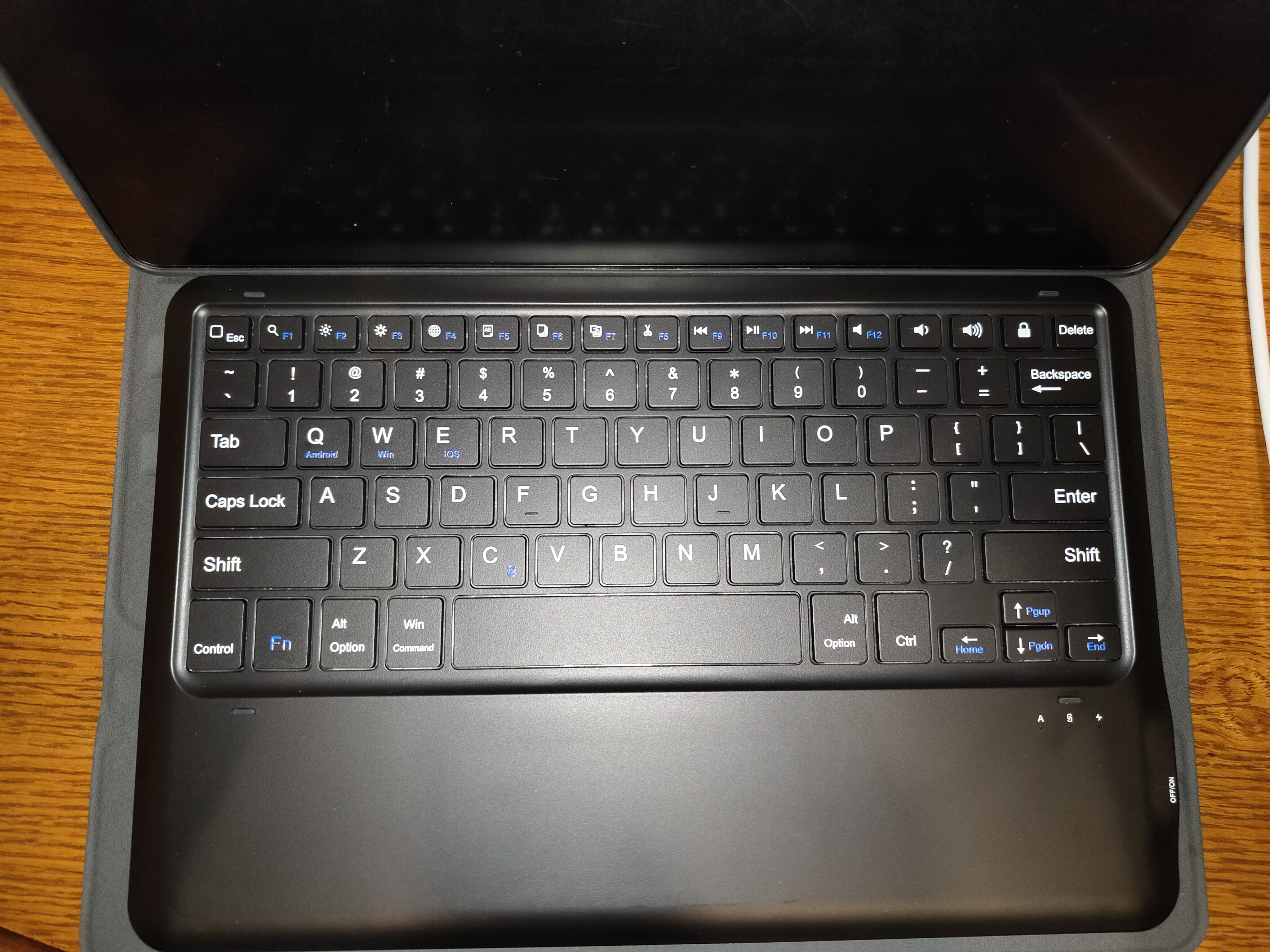 Husa tableta cu tastatura Bluetooth, XGSM, pentru Lenovo Idea Tab Pro / Tab P12, neagra, material plastic si piele ecologica