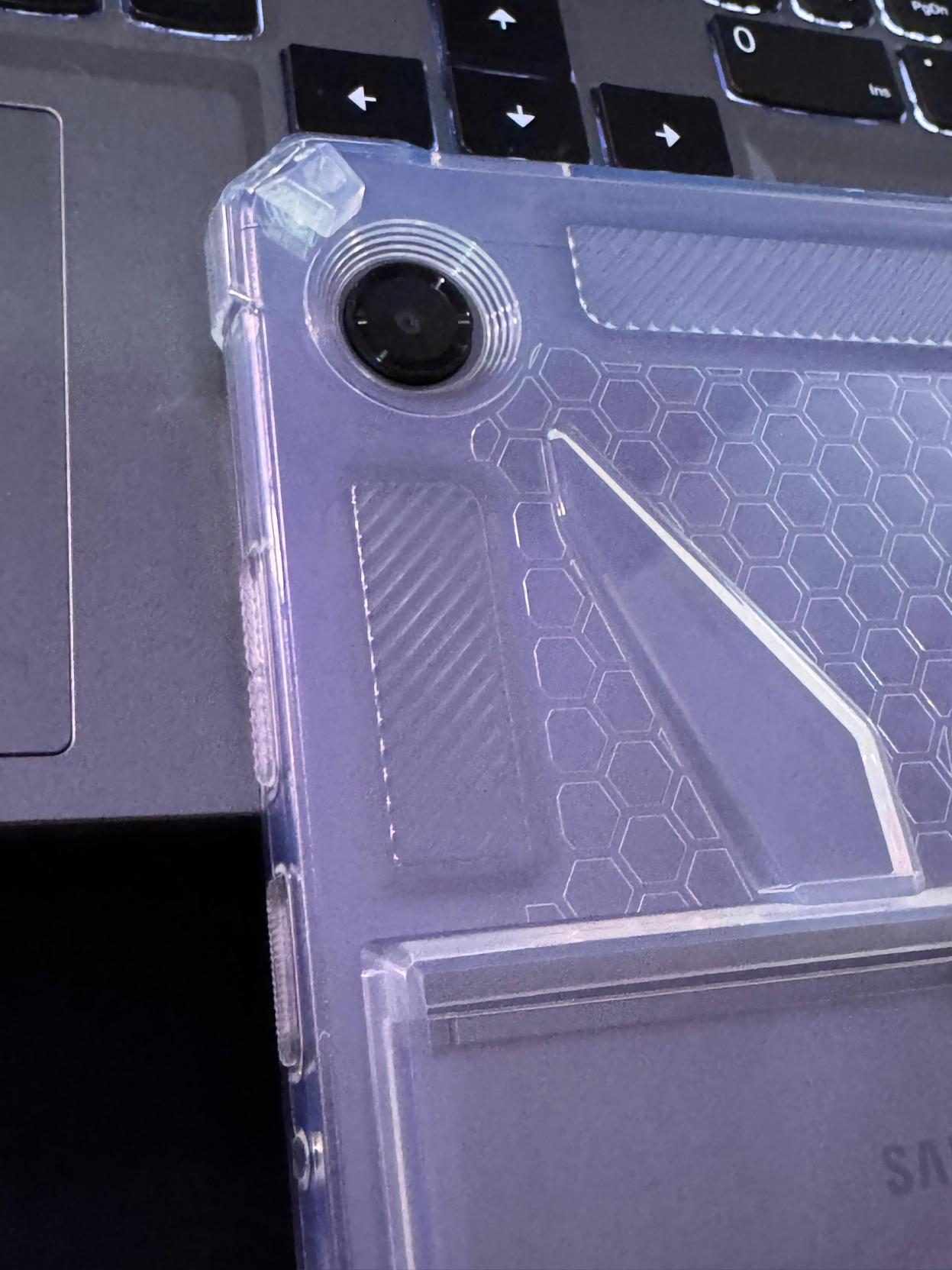 Husa de protectie Telefonultau, pentru Samsung Galaxy Tab A11, silicon transparent antishock, suport integrat, 8.7 inch